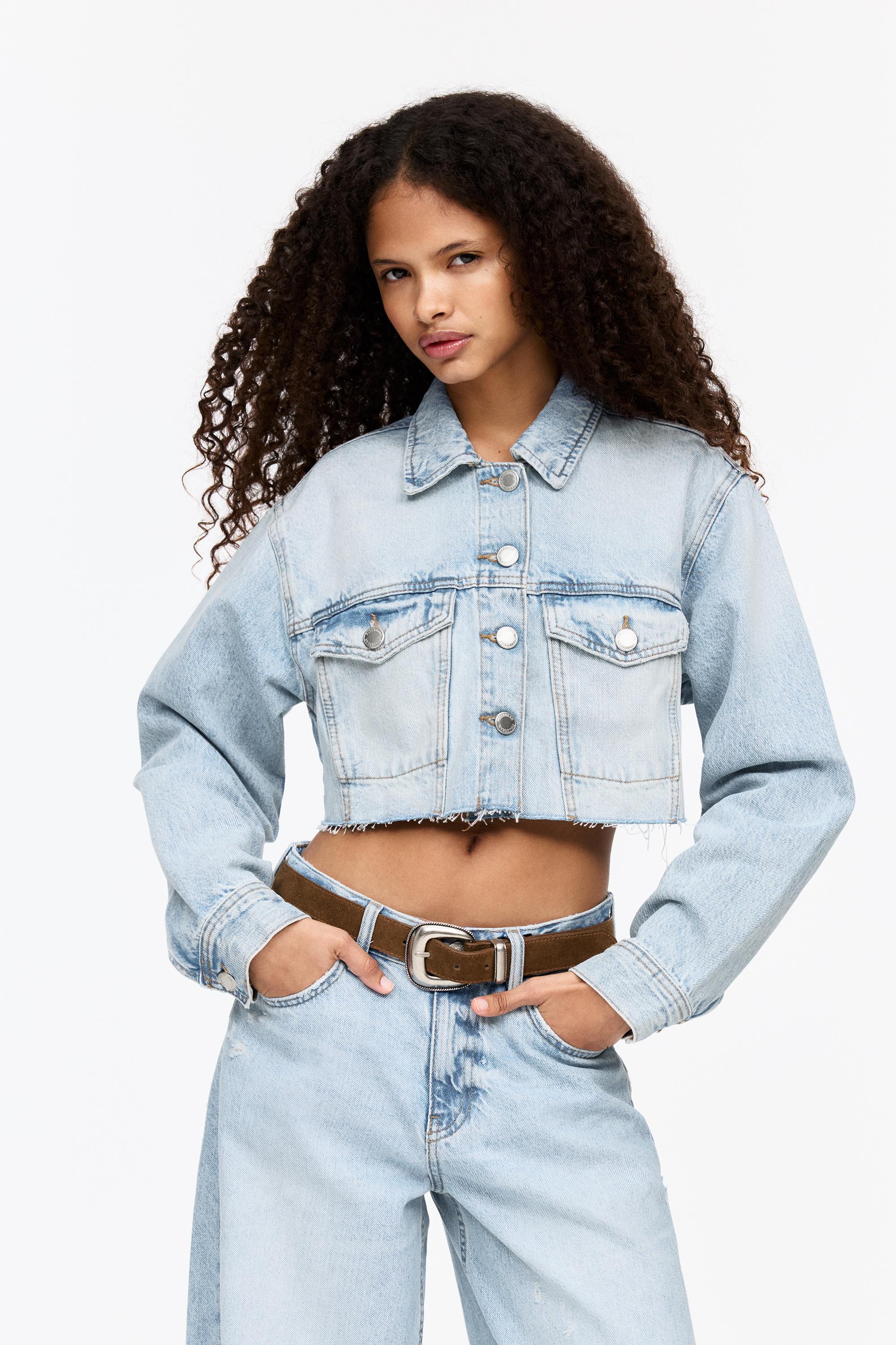 Cropped-Jeansjacke