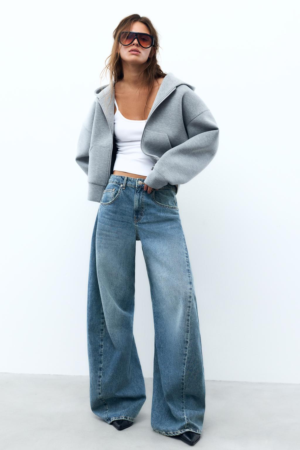 Pull&Bear Balon şalvar cins şalvarlar qapaqlı