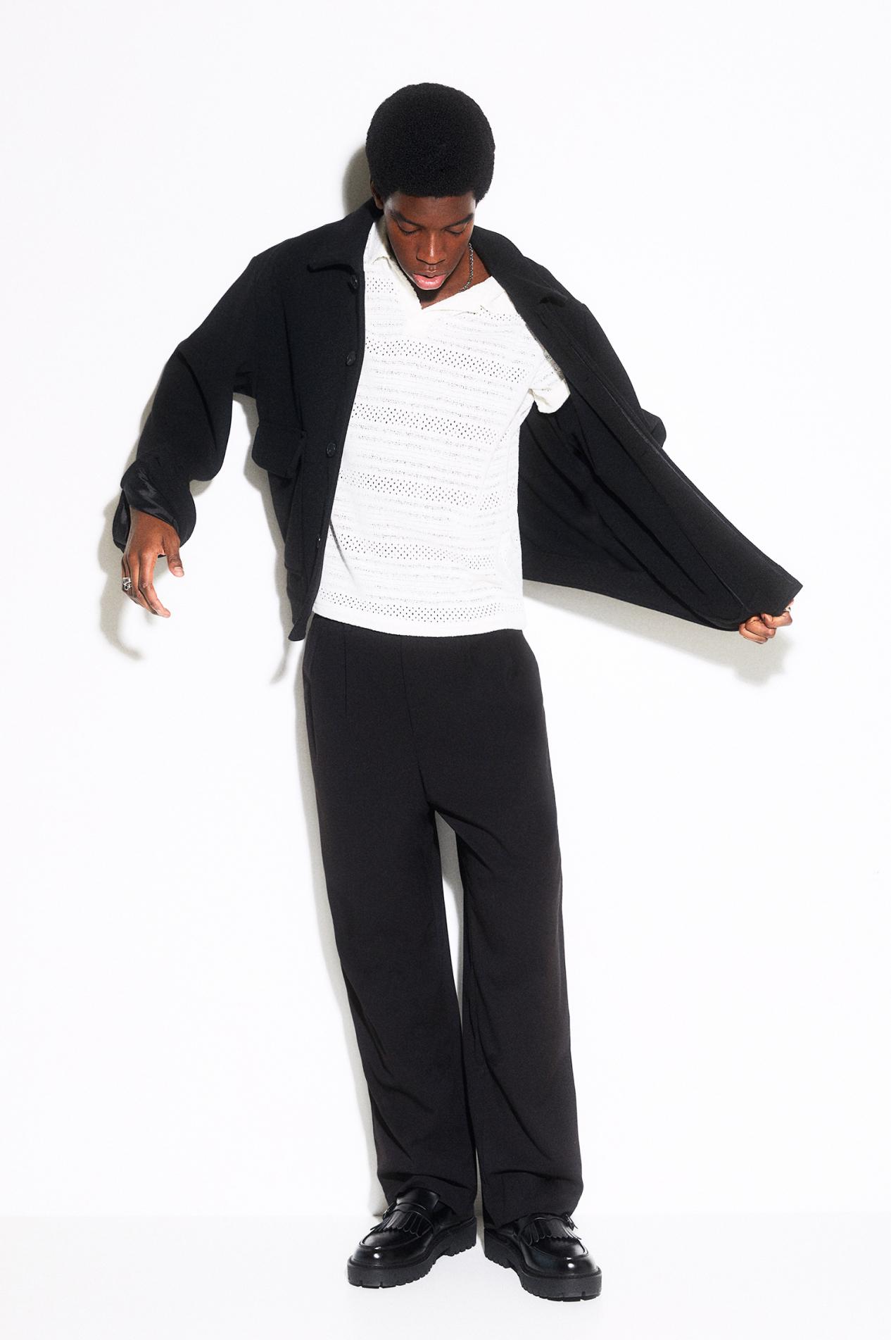 Pull&Bear Geniş paça tailored fit pantolon