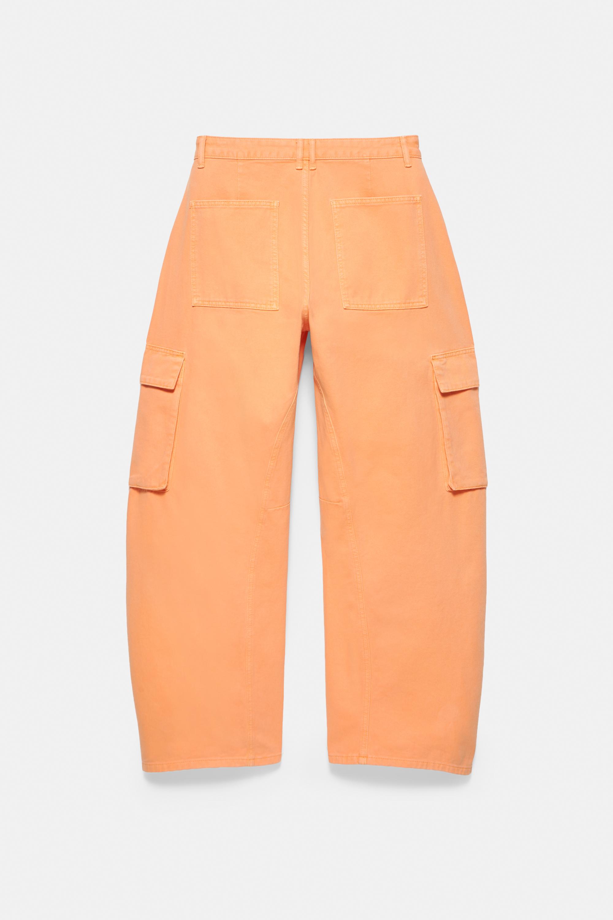Balloon fit cargo trousers — Orange