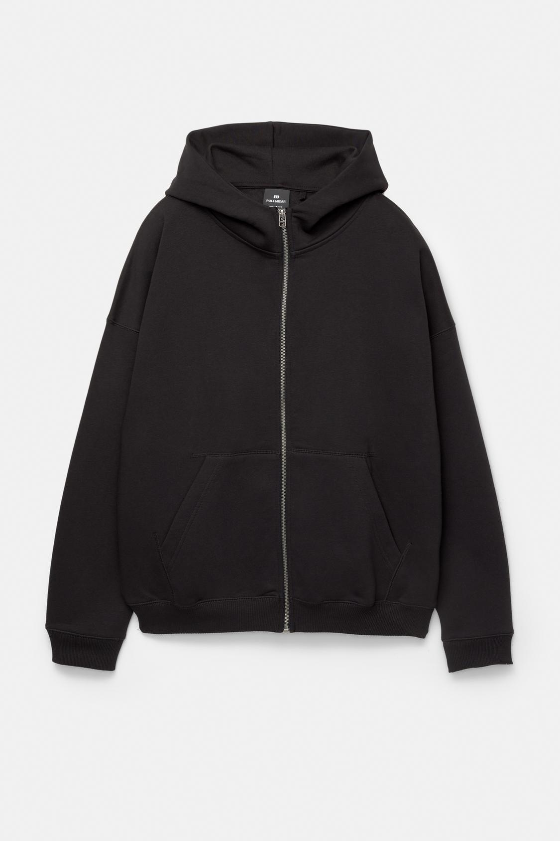 Sweat à Capuche Homme Zippé - Mélange Coton/Polyester, Coupe Standard, Poches, Pour Automne/Hiver, Décontracté