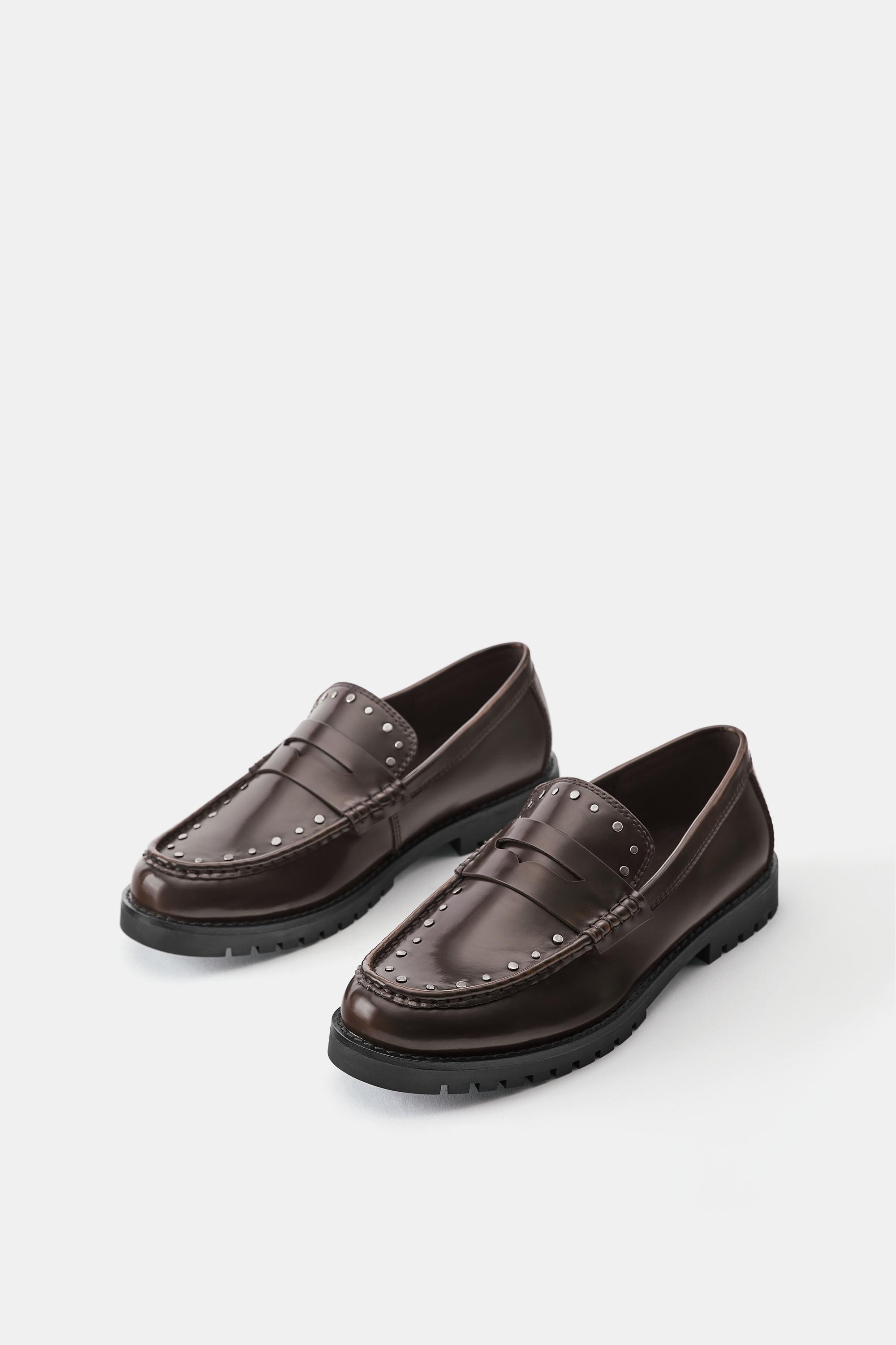 Studded loafers — Brown
