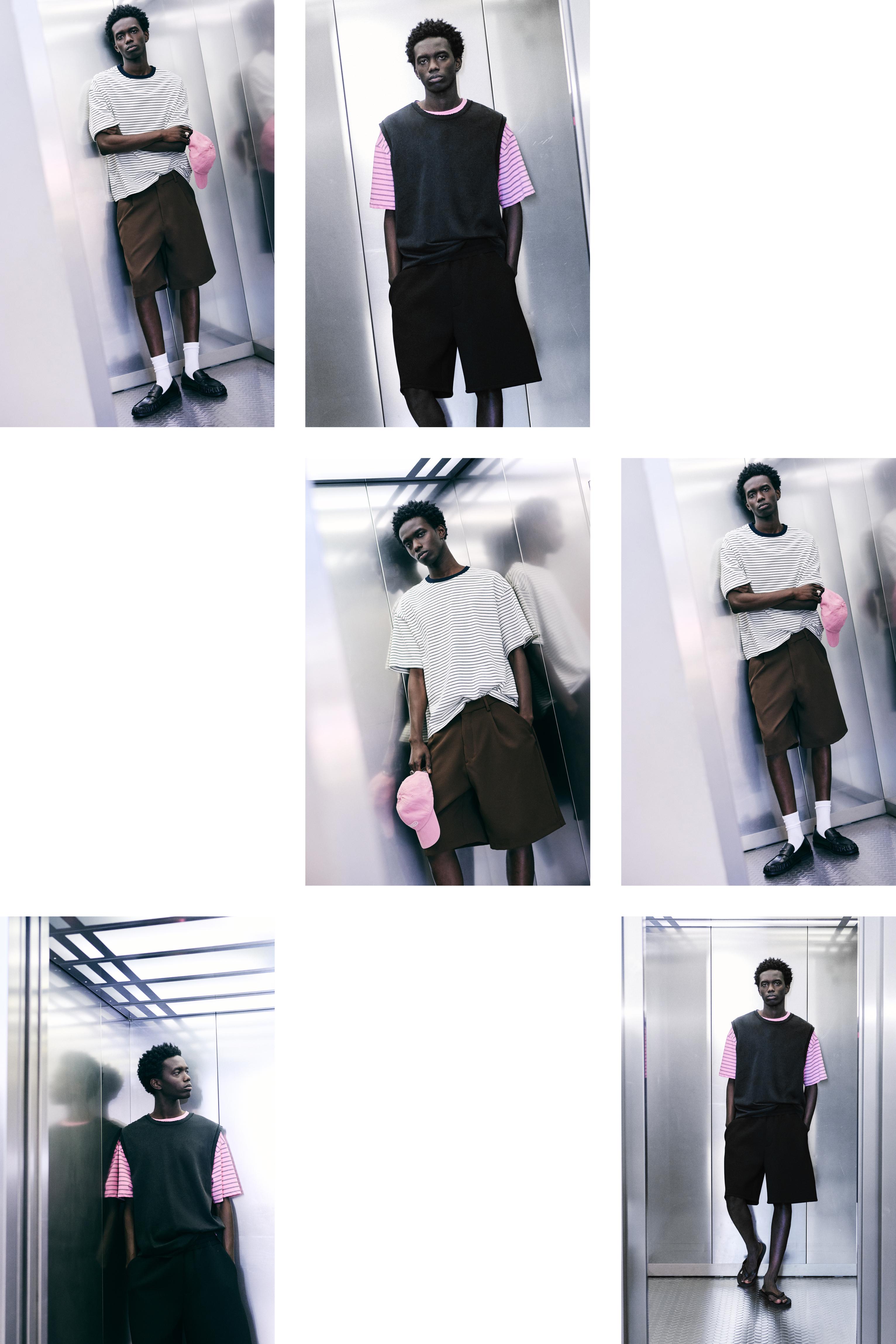 Smart Bermuda shorts with pleats — Chocolate