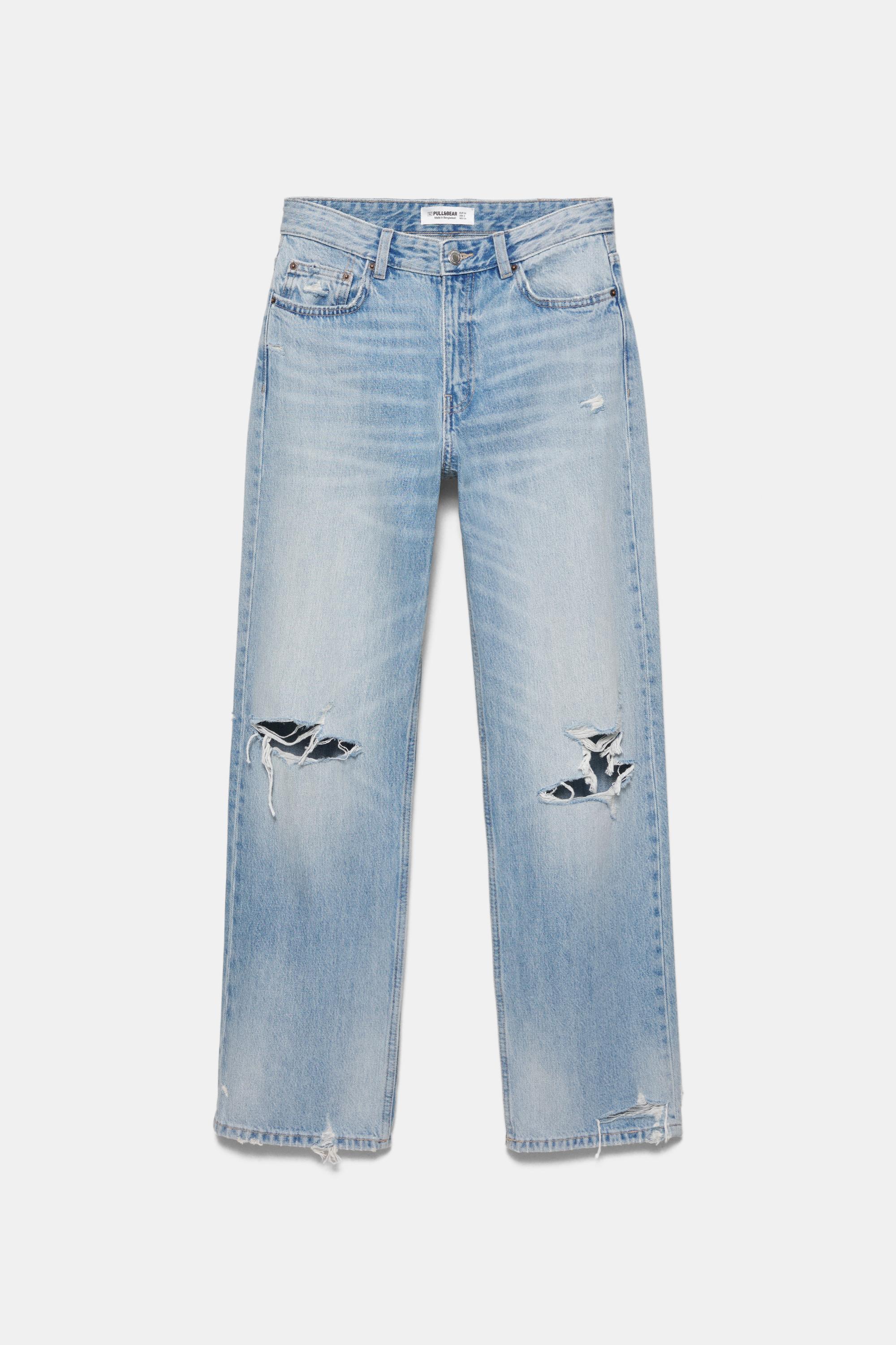 Ripped boyfriend jeans — Pale blue
