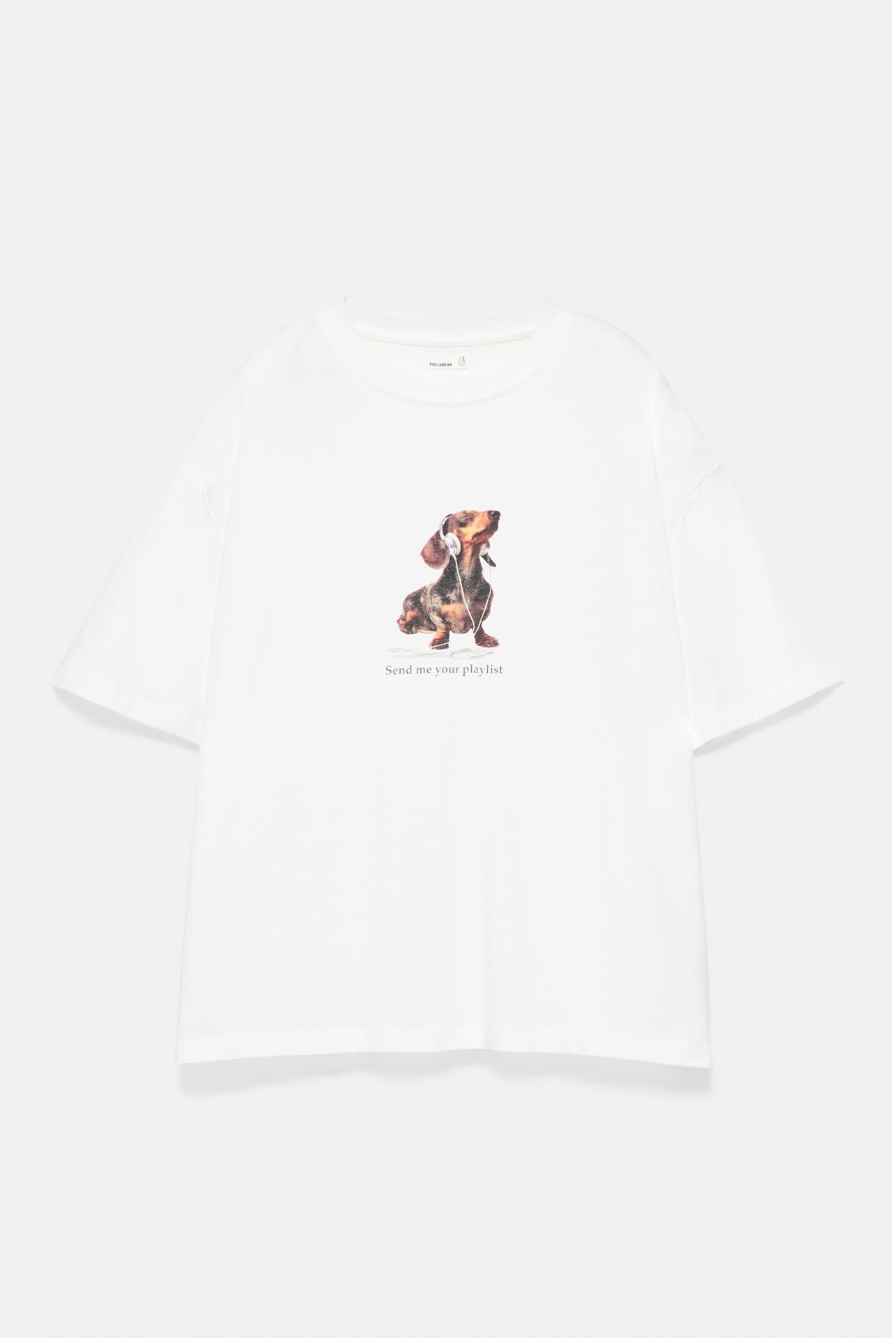 Regular dog graphic T-shirt — Ice