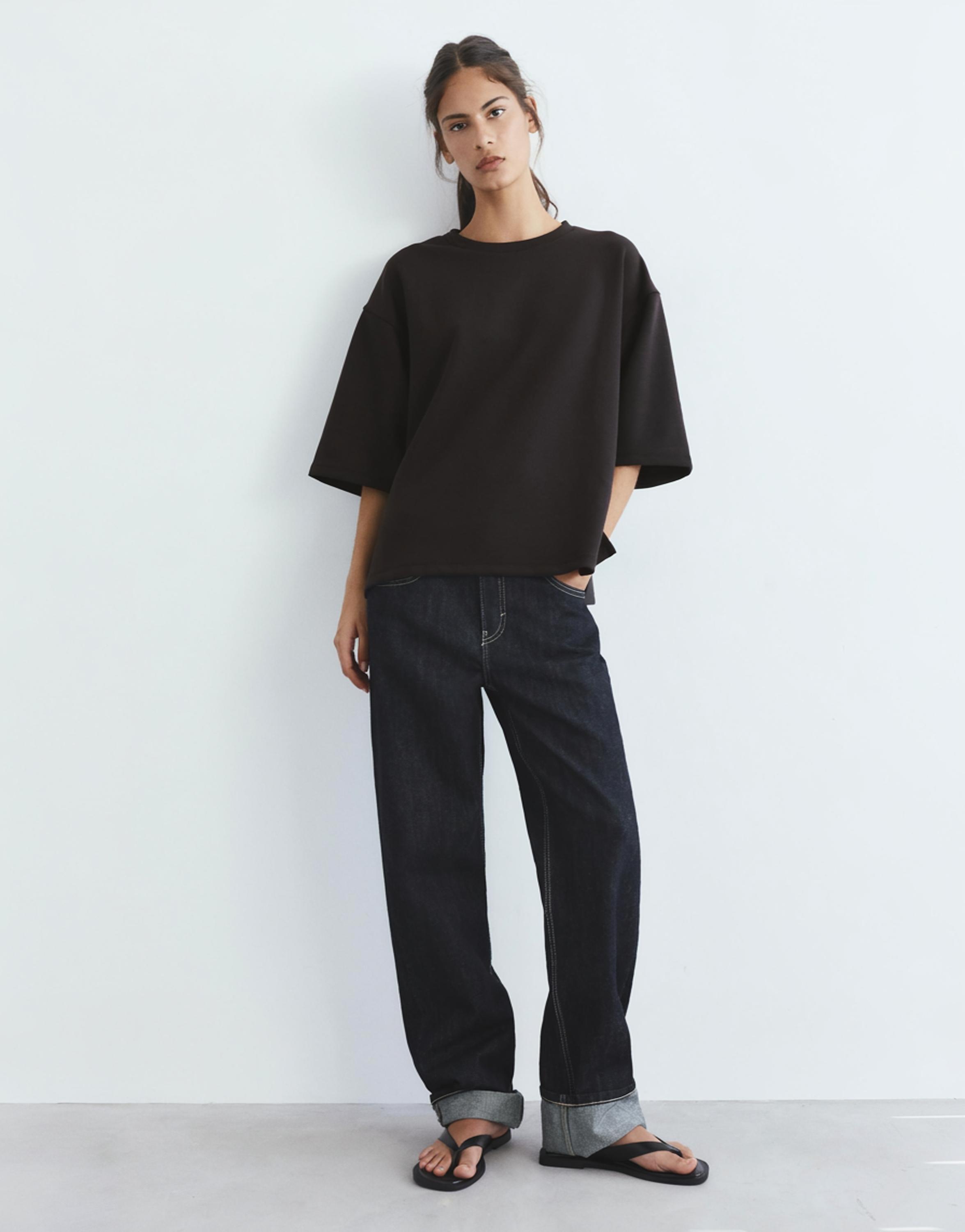 Soft-touch short sleeve T-shirt — Anthracite grey