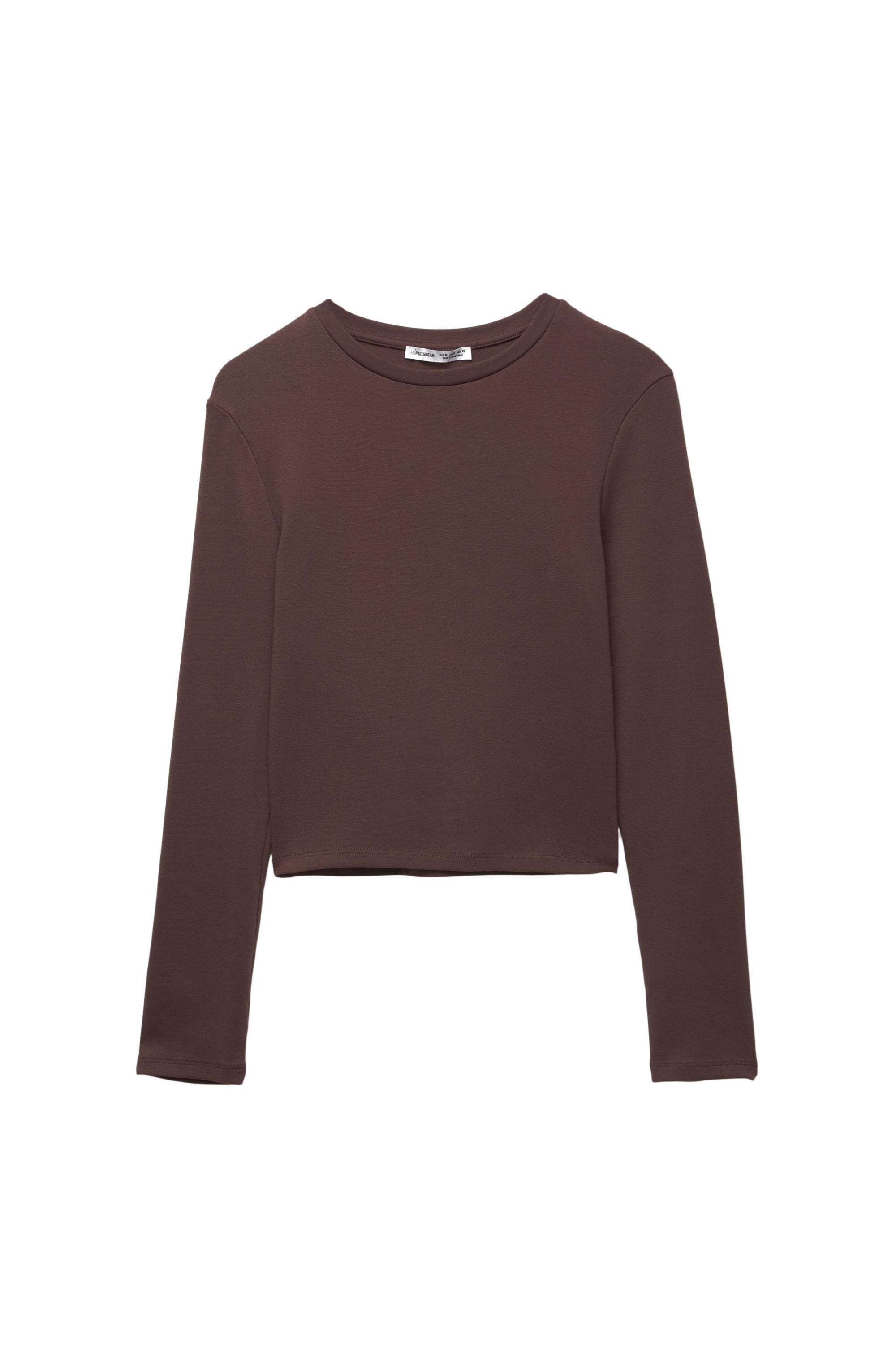 Vücuda oturan uzun kollu t-shirt - Görsel 8