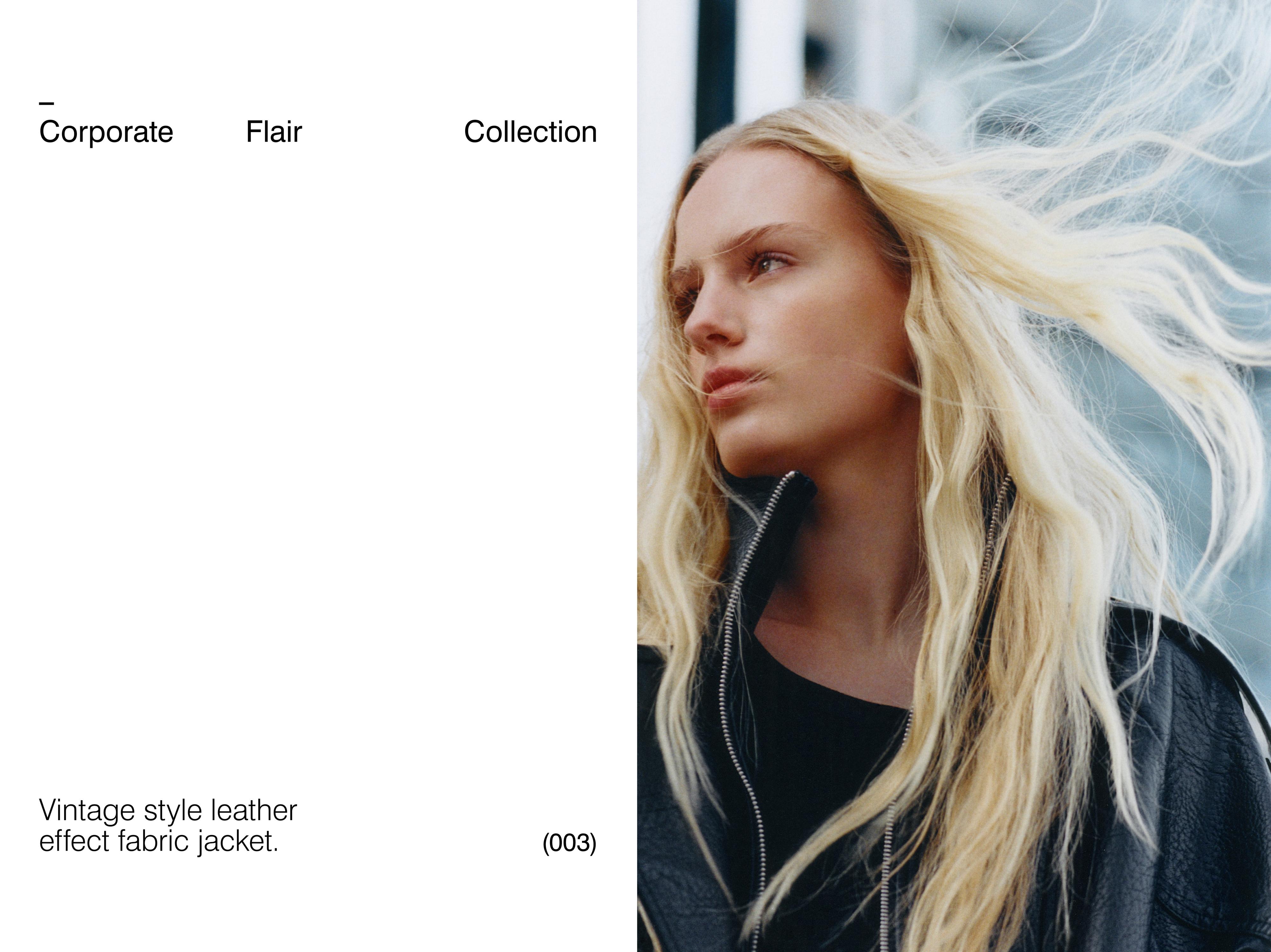 Dik yaka suni deri ceket - Görsel 27