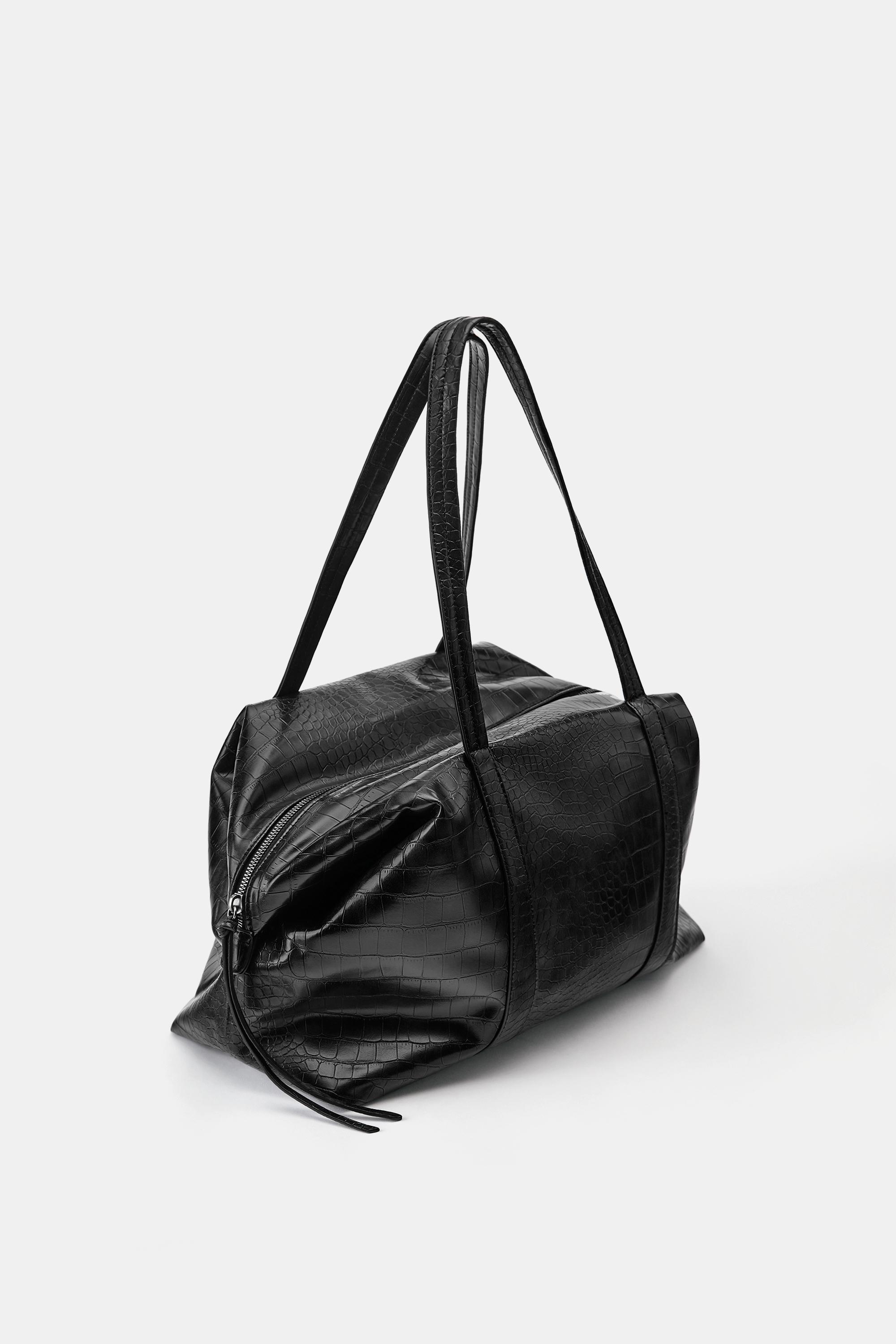 Pull&Bear Dokulu shopper çanta görsel 4