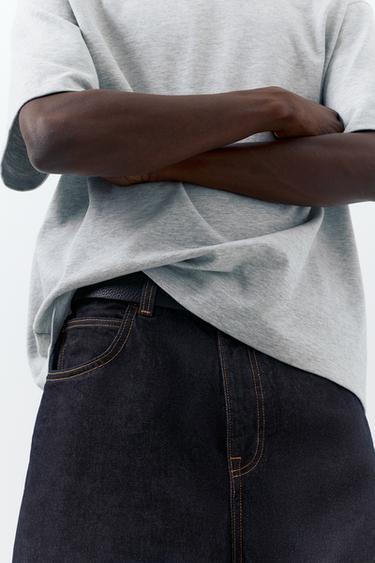 Baggy relaxed fit denim Bermuda shorts — Navy 4