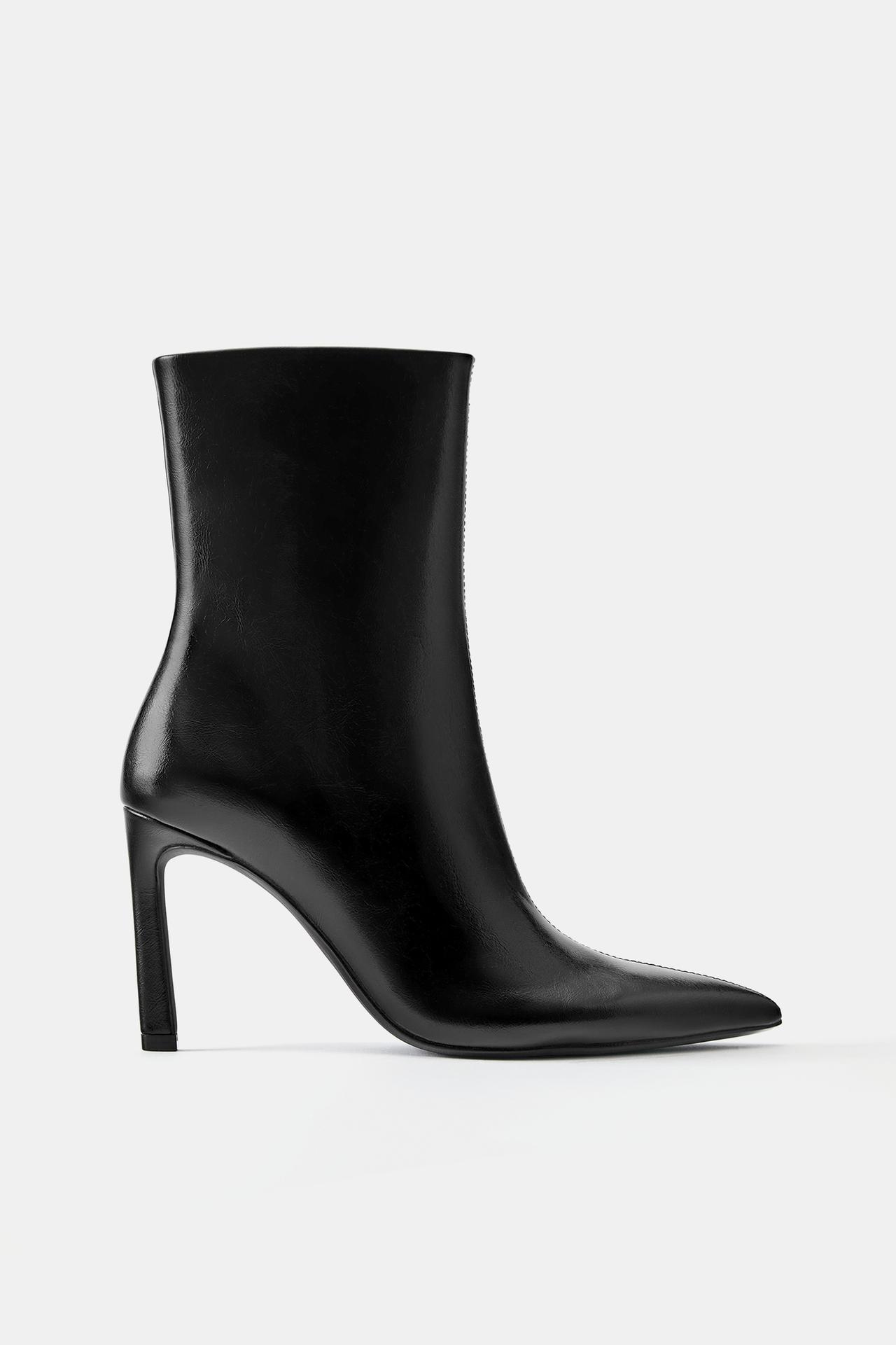 High-heel ankle boots — Black