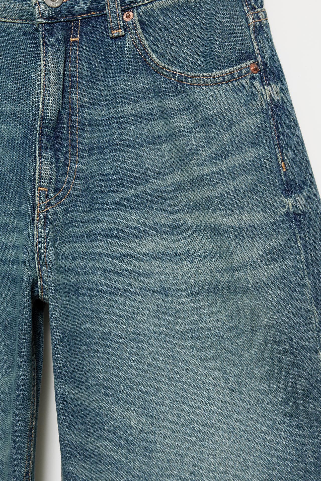 Balloon fit baggy jeans with turn-up hems — Dark blue