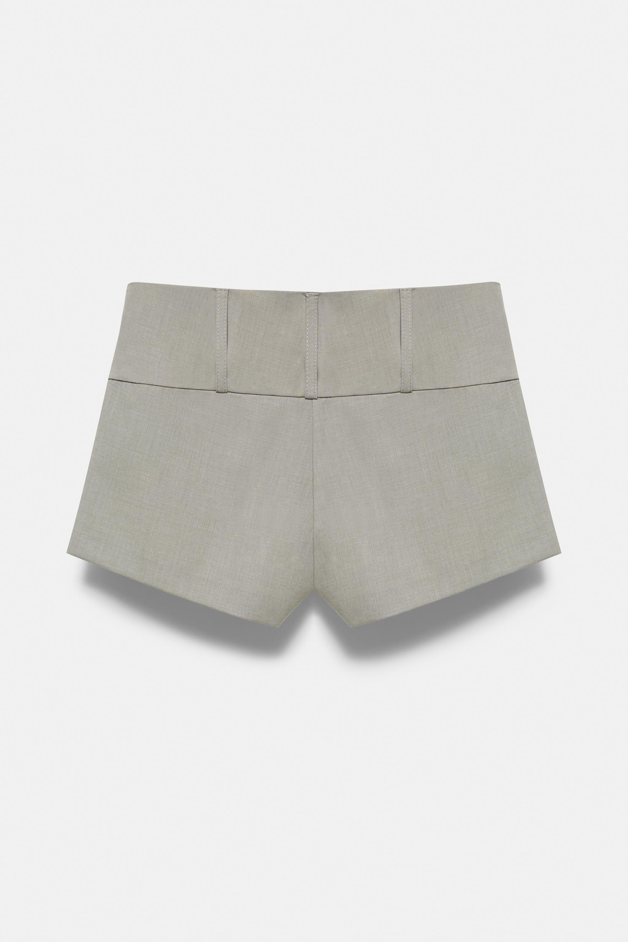 Tailored fit mini shorts — Grey marl
