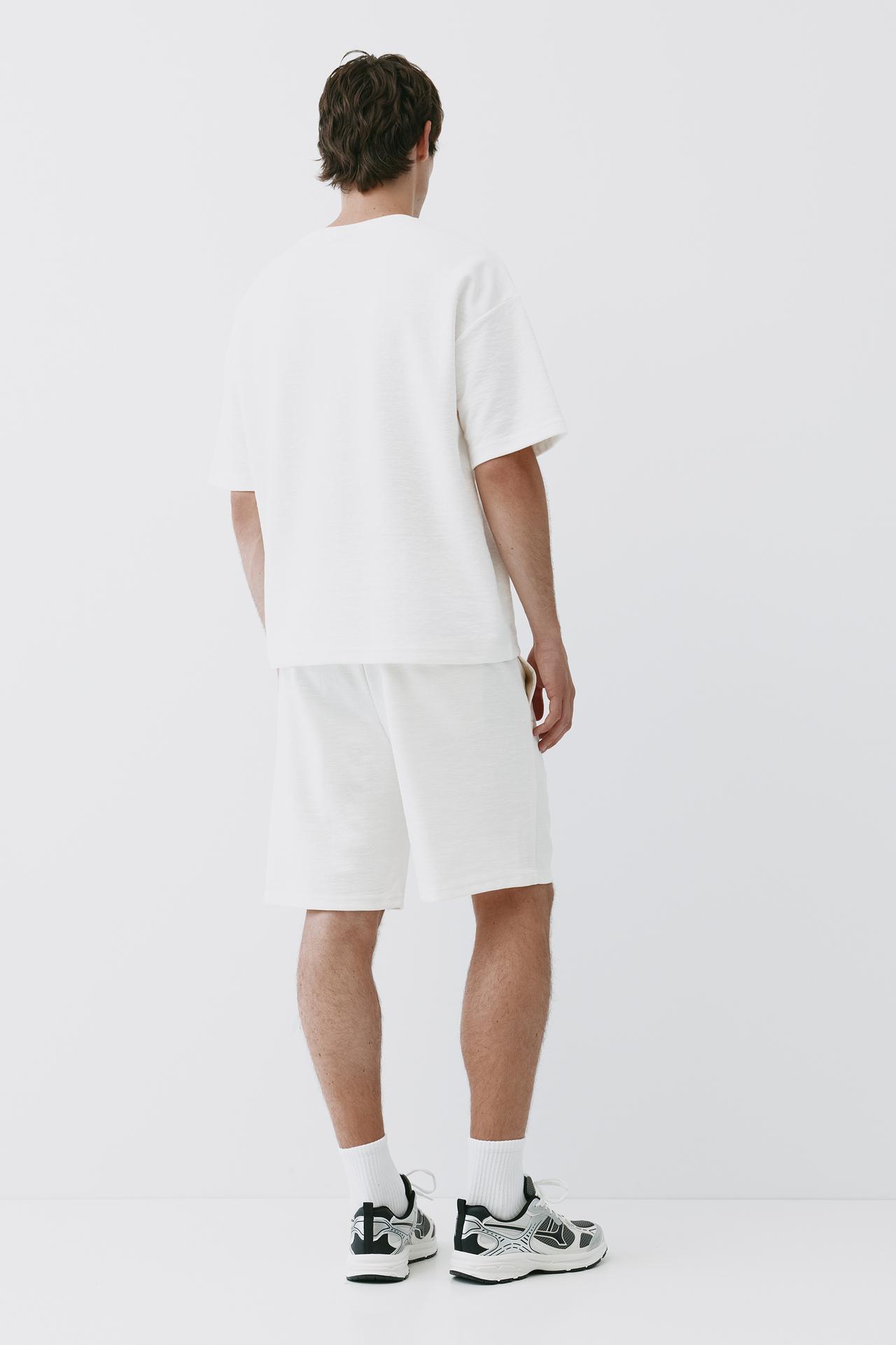 Relaxed fit Bermuda shorts — Off white