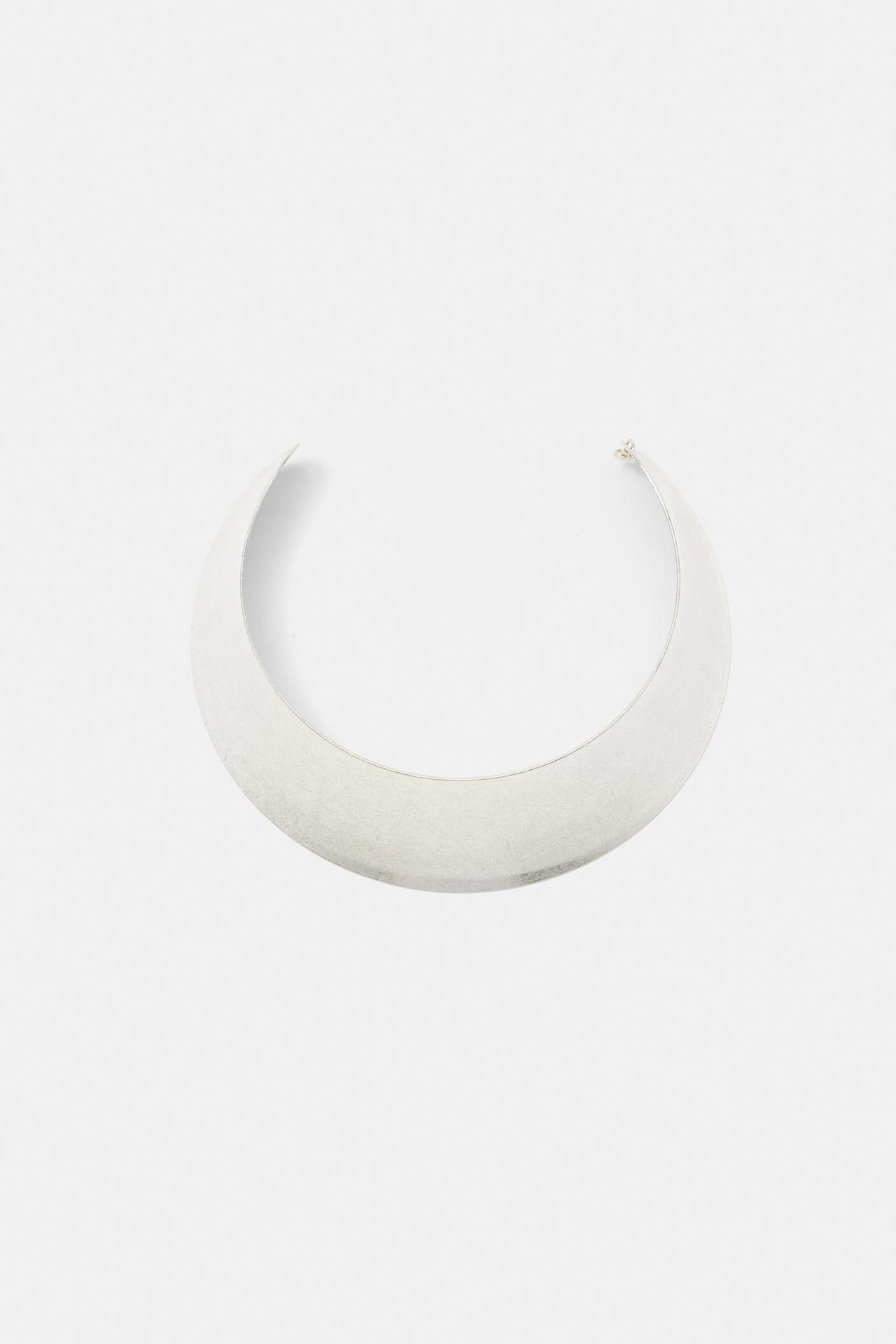 Wide smooth choker — Silver