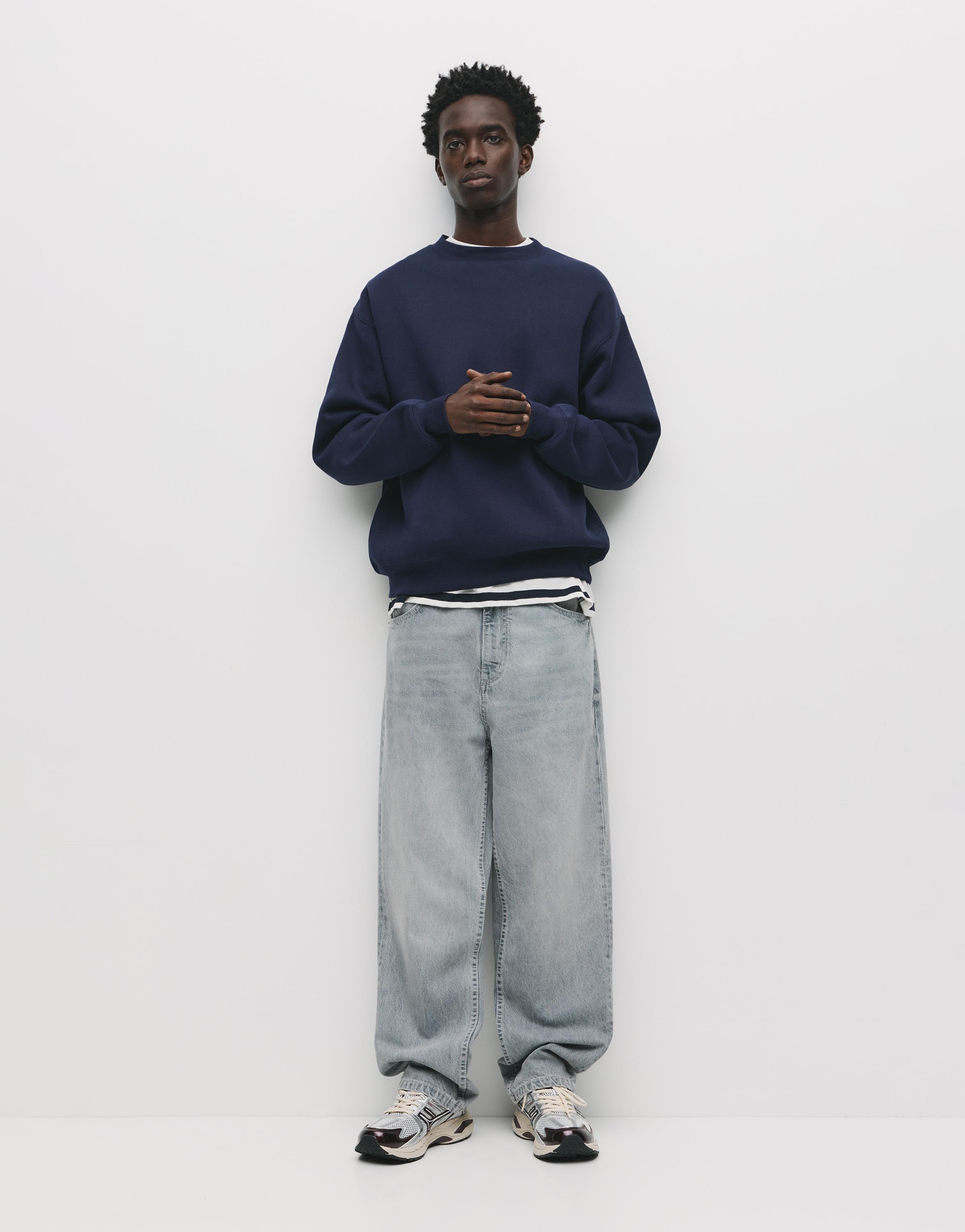 Basic bisiklet yaka sweatshirt - Görsel 58