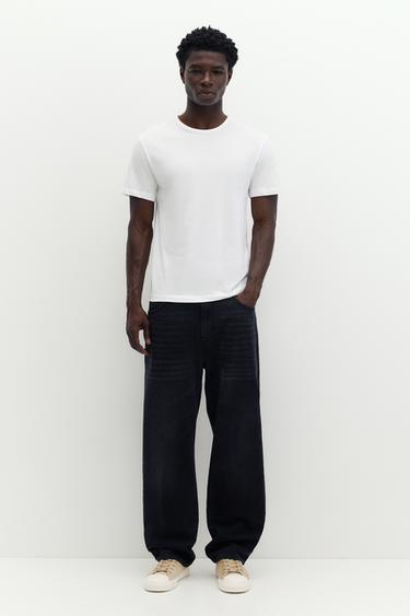 Slim fit basic T-shirt — White 4