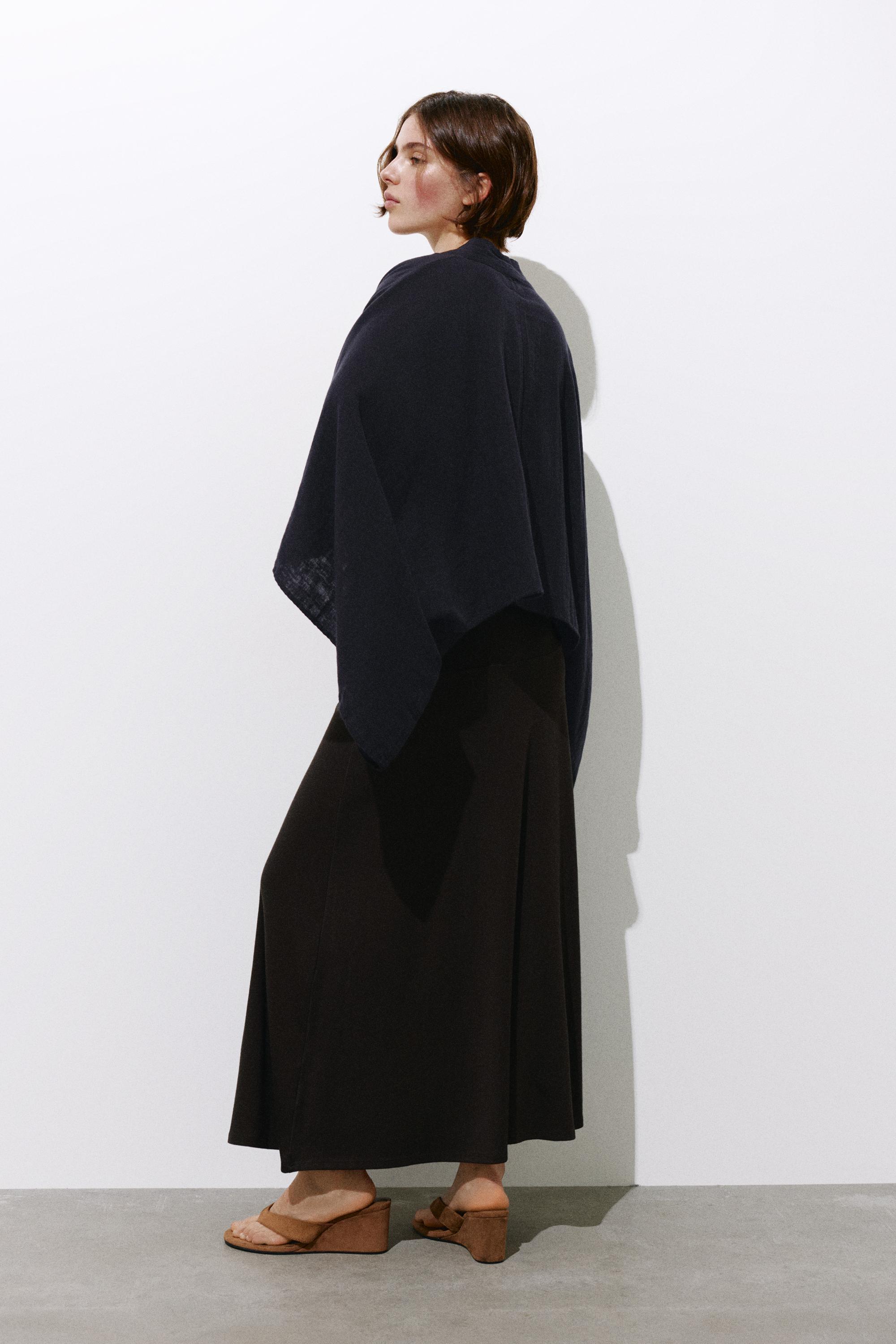 Short chiffon kimono — Black