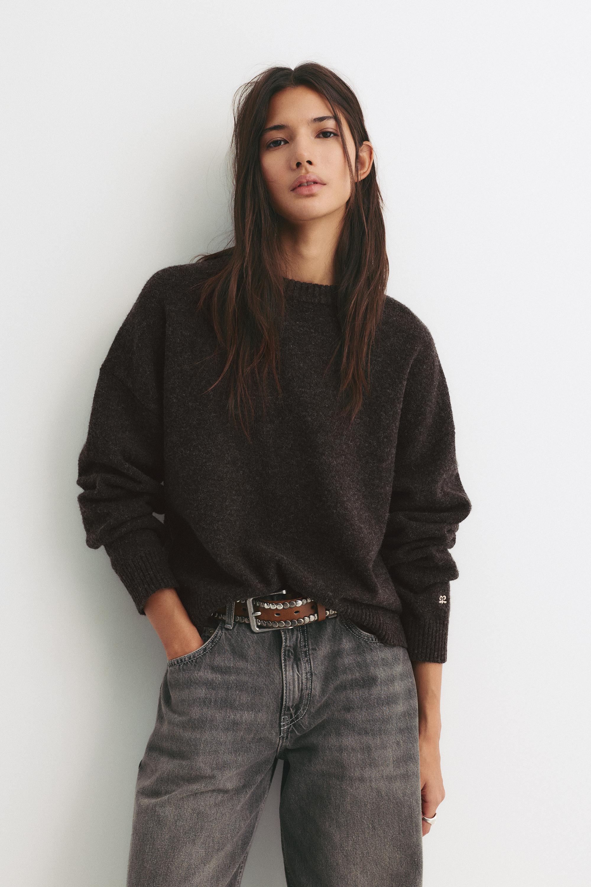 Pull Basique En Maille - Pull&Bear - Modalova