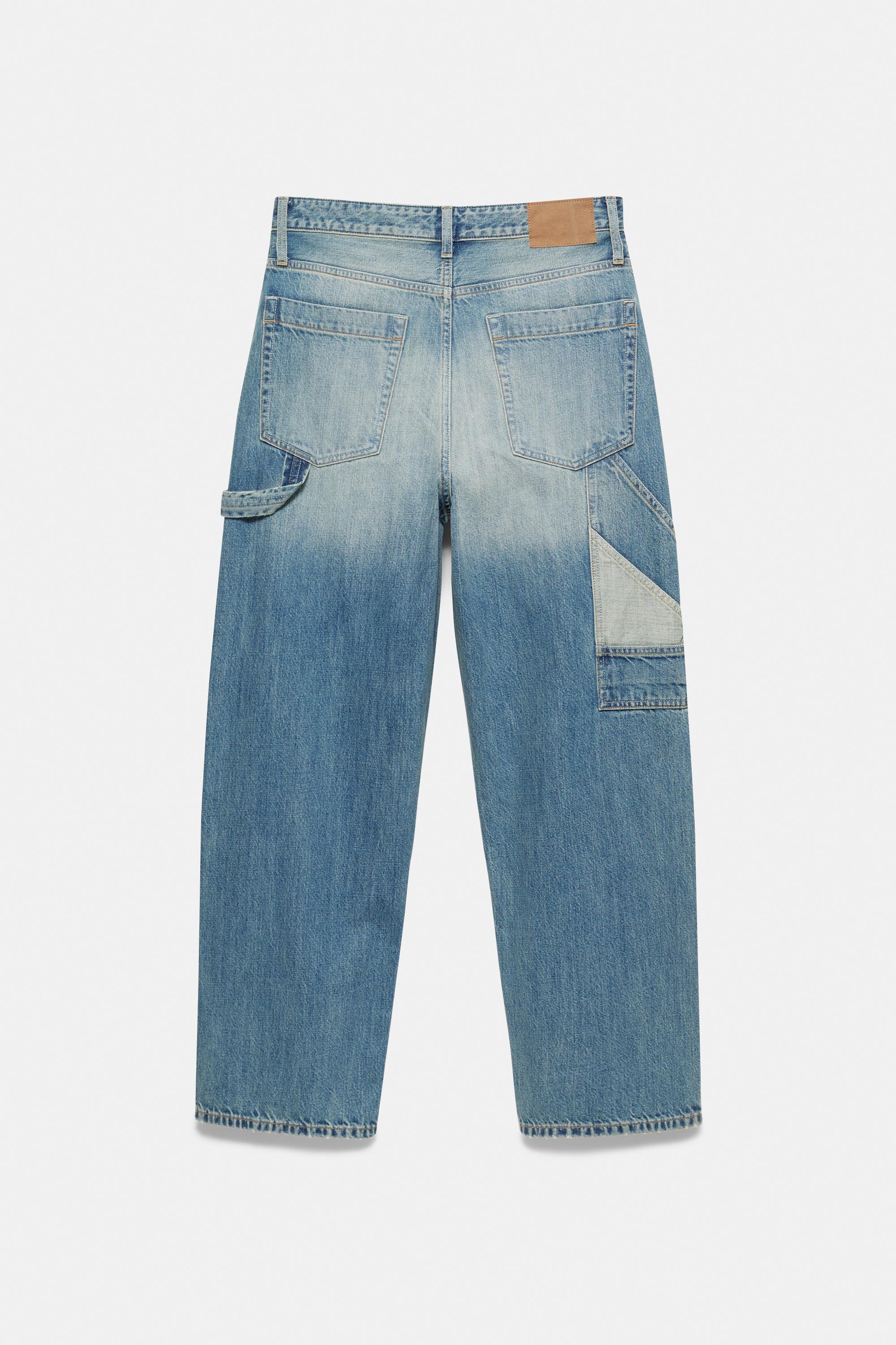 Pull&Bear Panelli baggy relaxed fit jean görsel 6