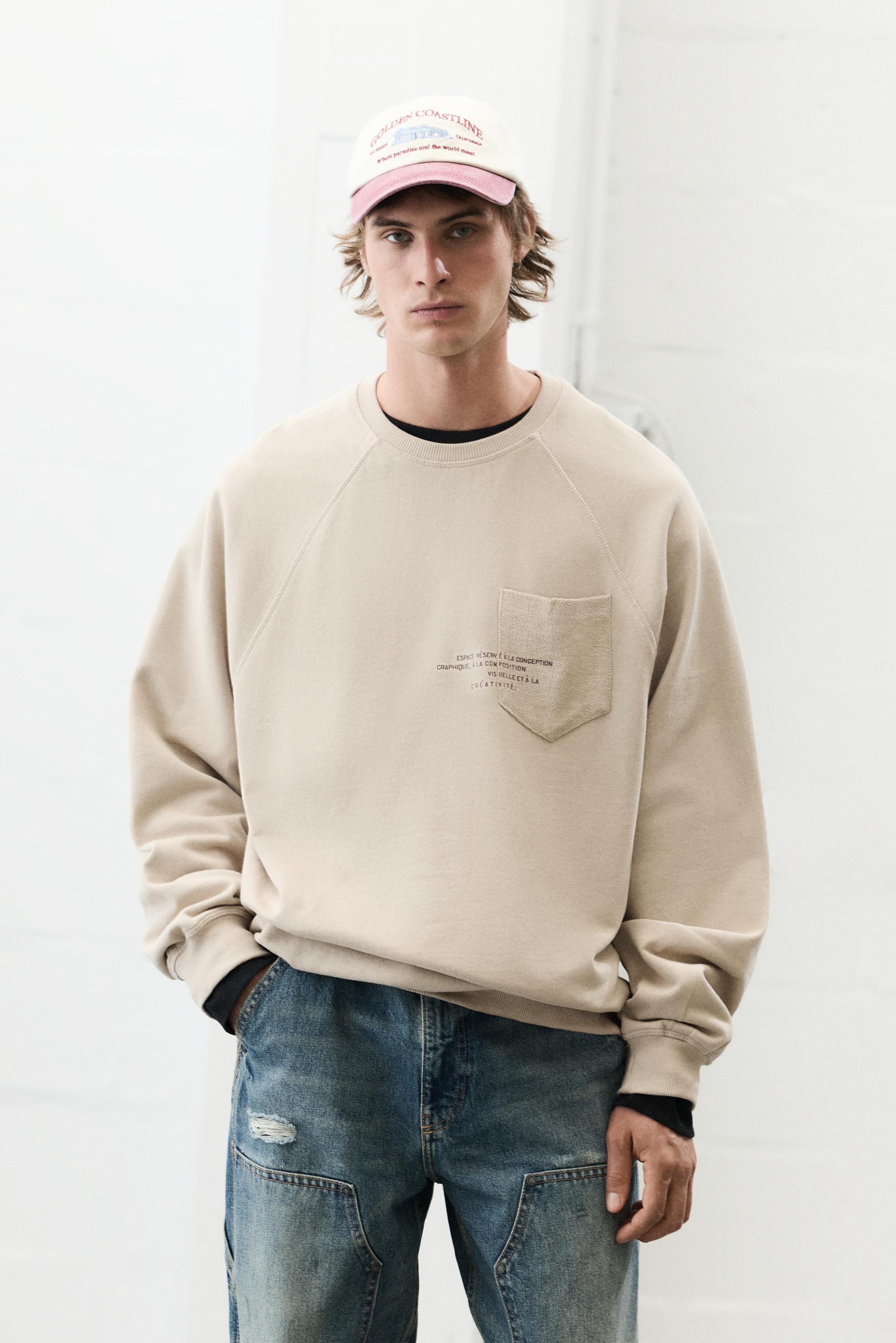 Sudadera bolsillo texto