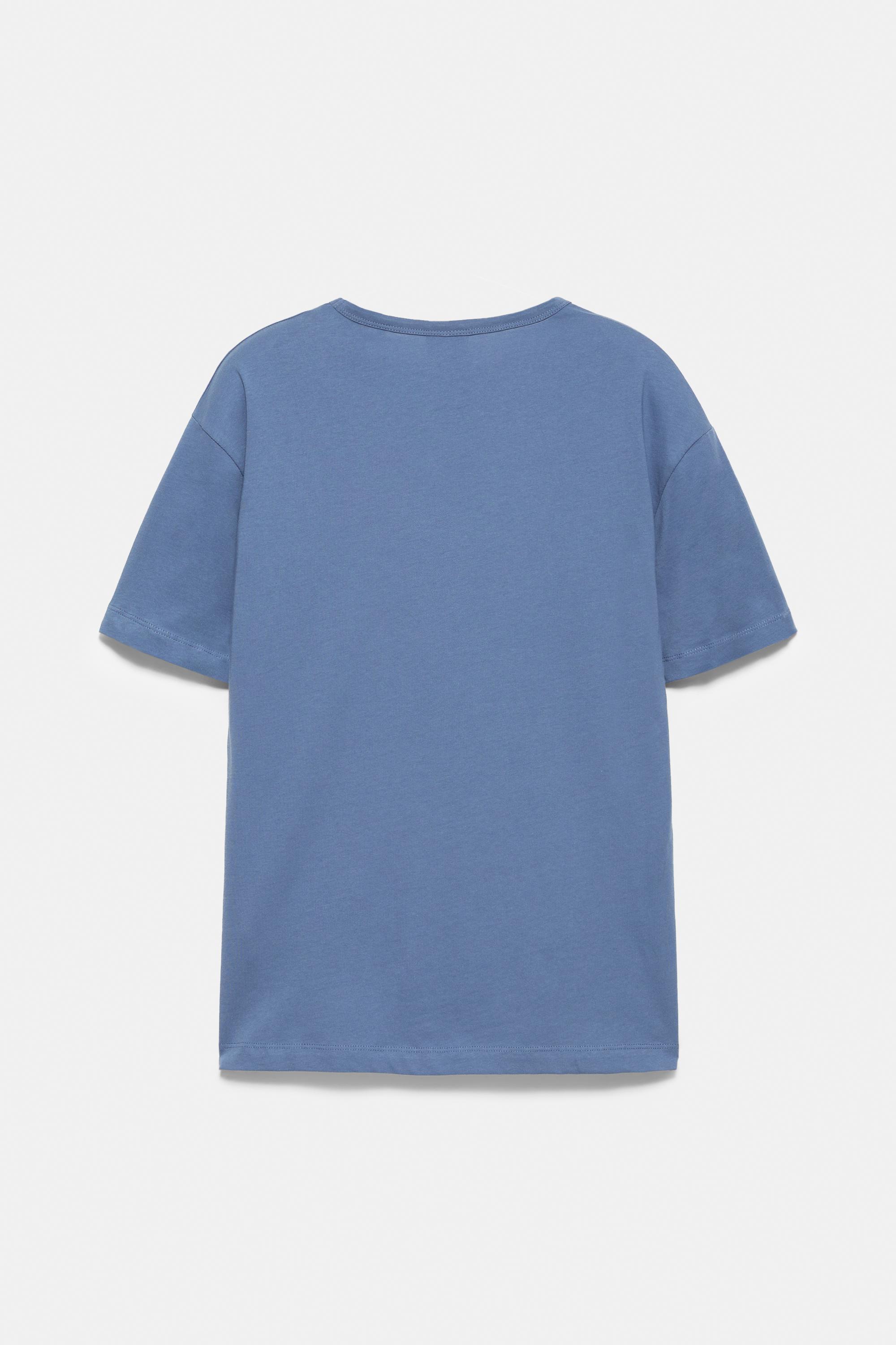 Slim fit basic T-shirt — Blue