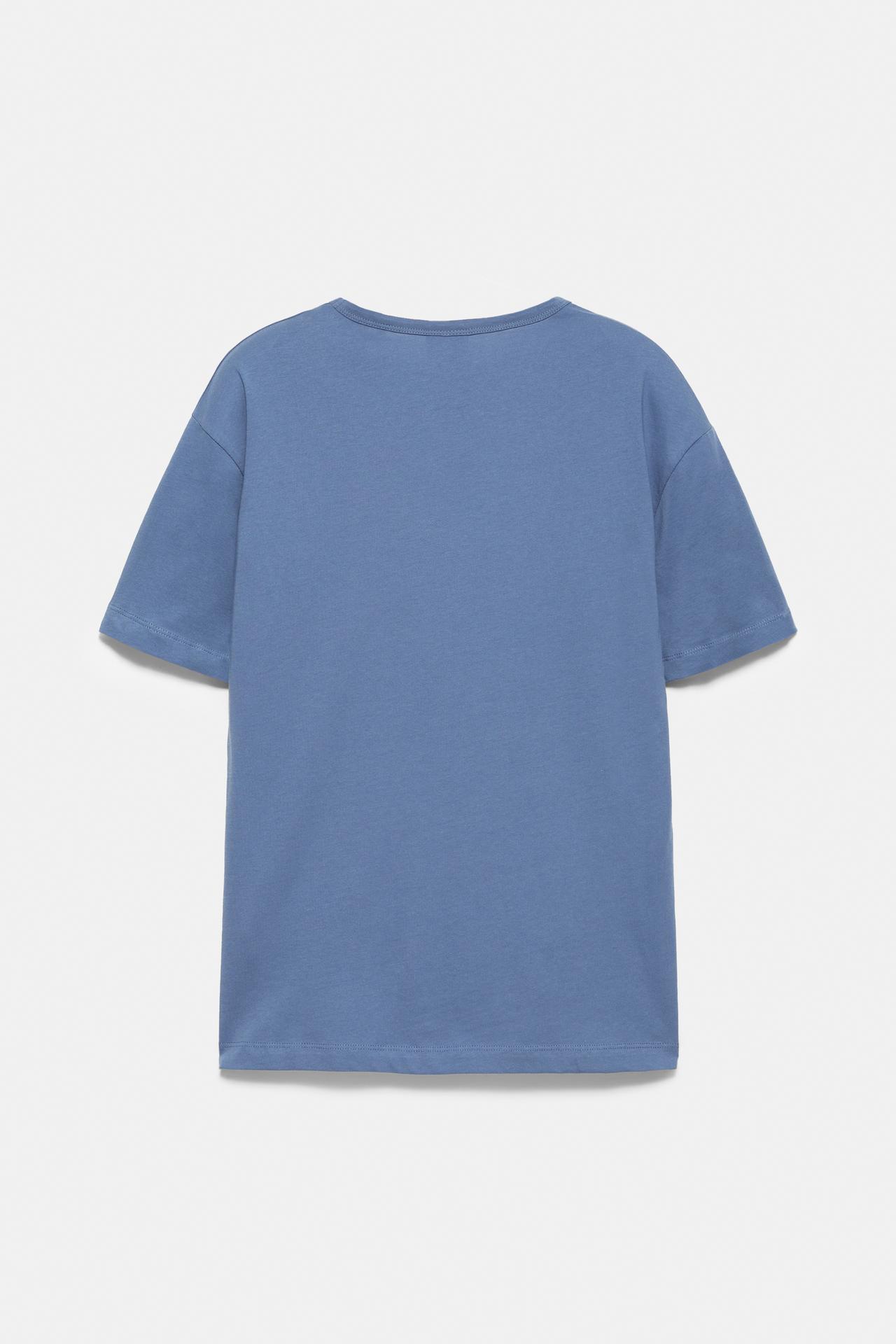 Slim fit basic T-shirt — Blue