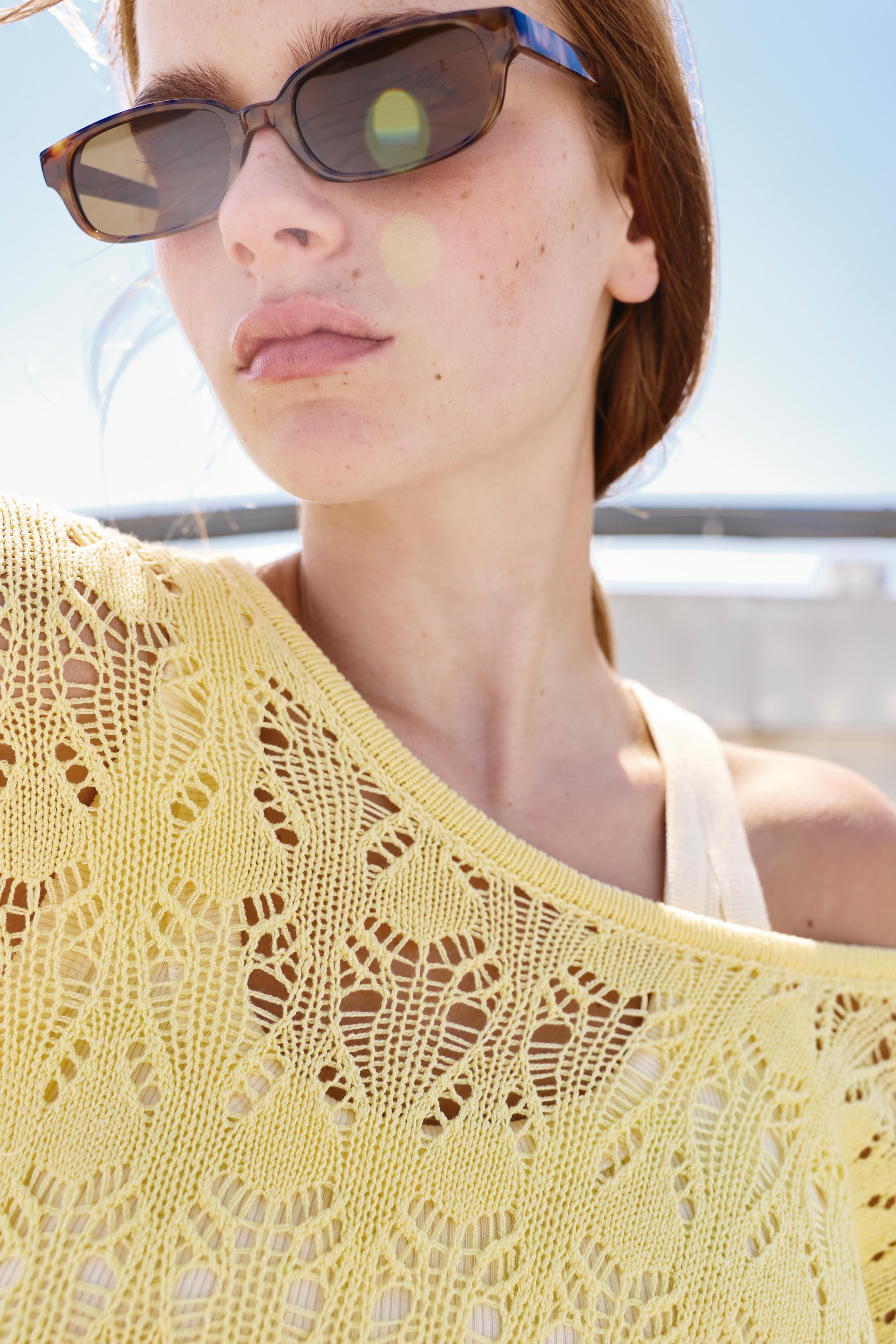 Rectangular sunglasses — Khaki marl