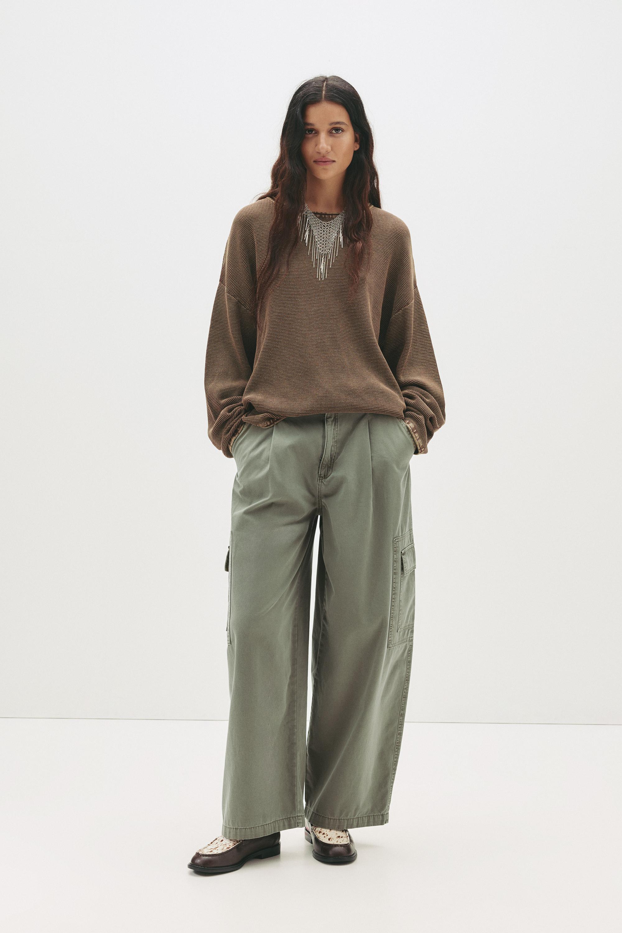 Cargo-Hose Mit Puffärmeln