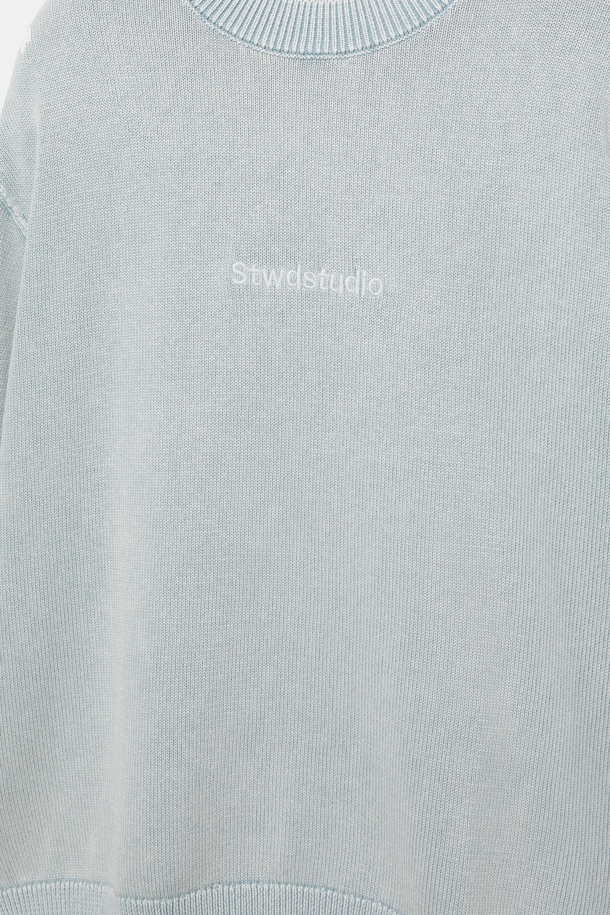 STWD Studio embroidered jumper — Faded blue