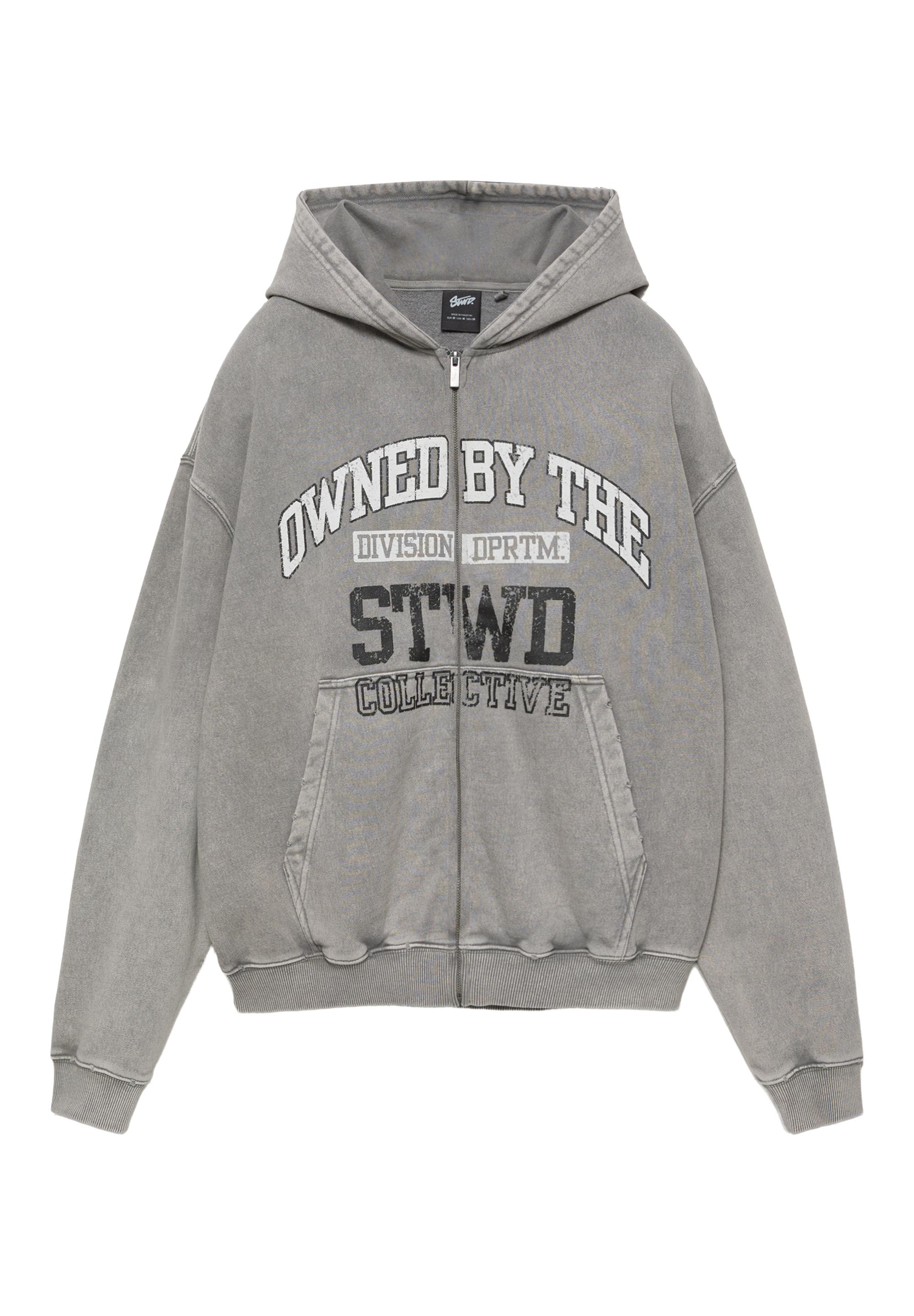 STWD fermuarlı kapüşonlu sweatshirt - Görsel 4