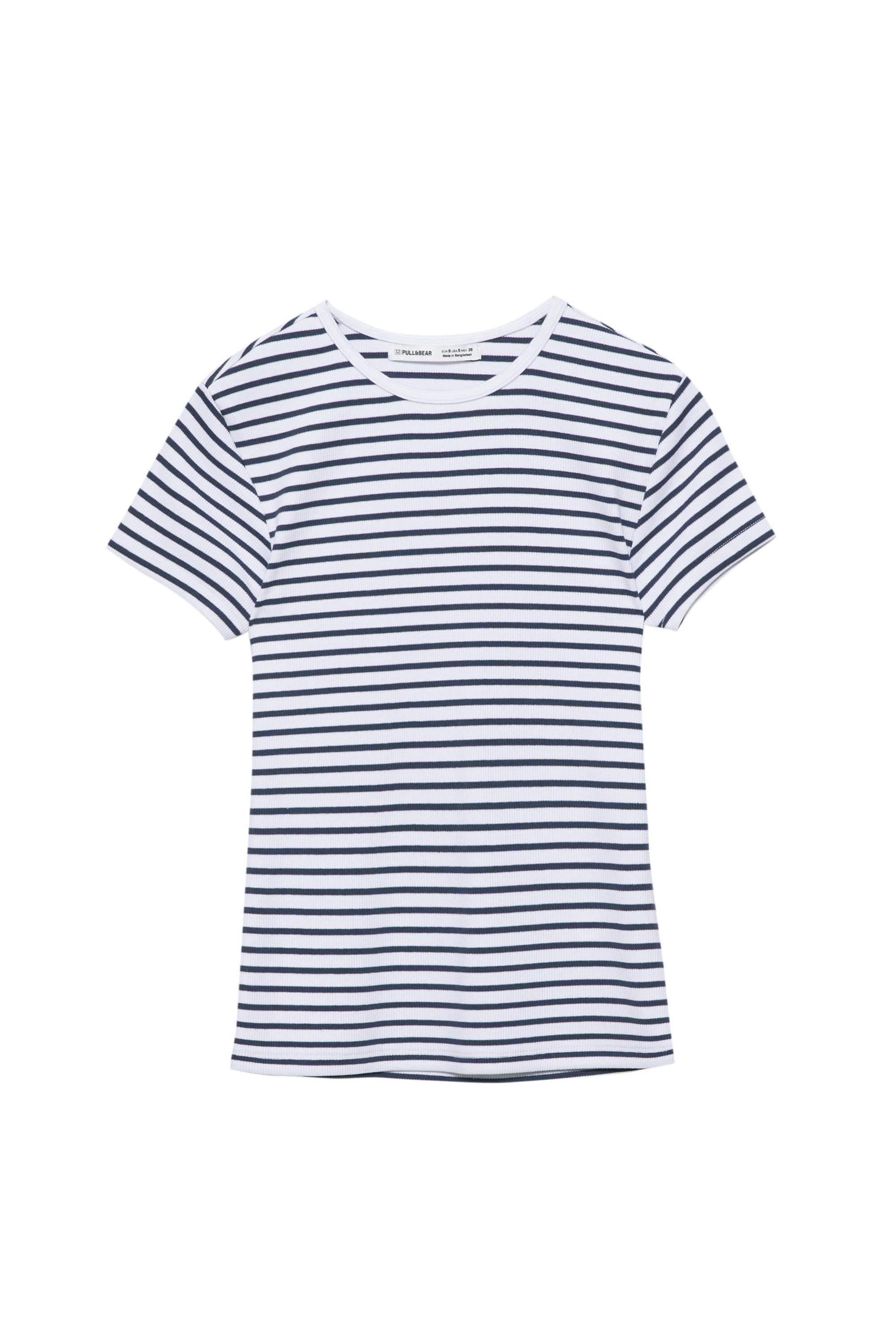 Fitilli kısa kollu t-shirt - Görsel 3