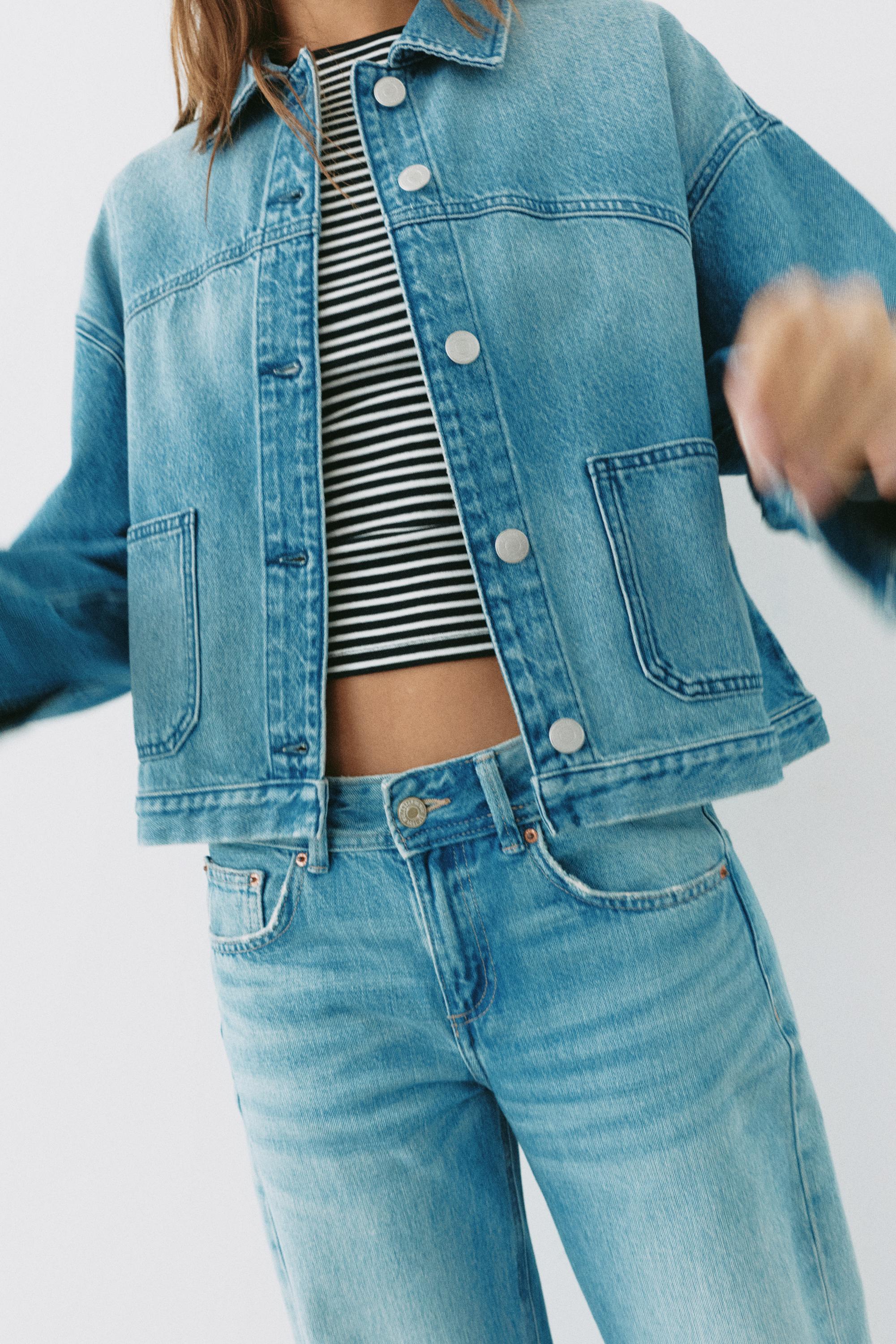 Boxy denim overshirt — Pale blue