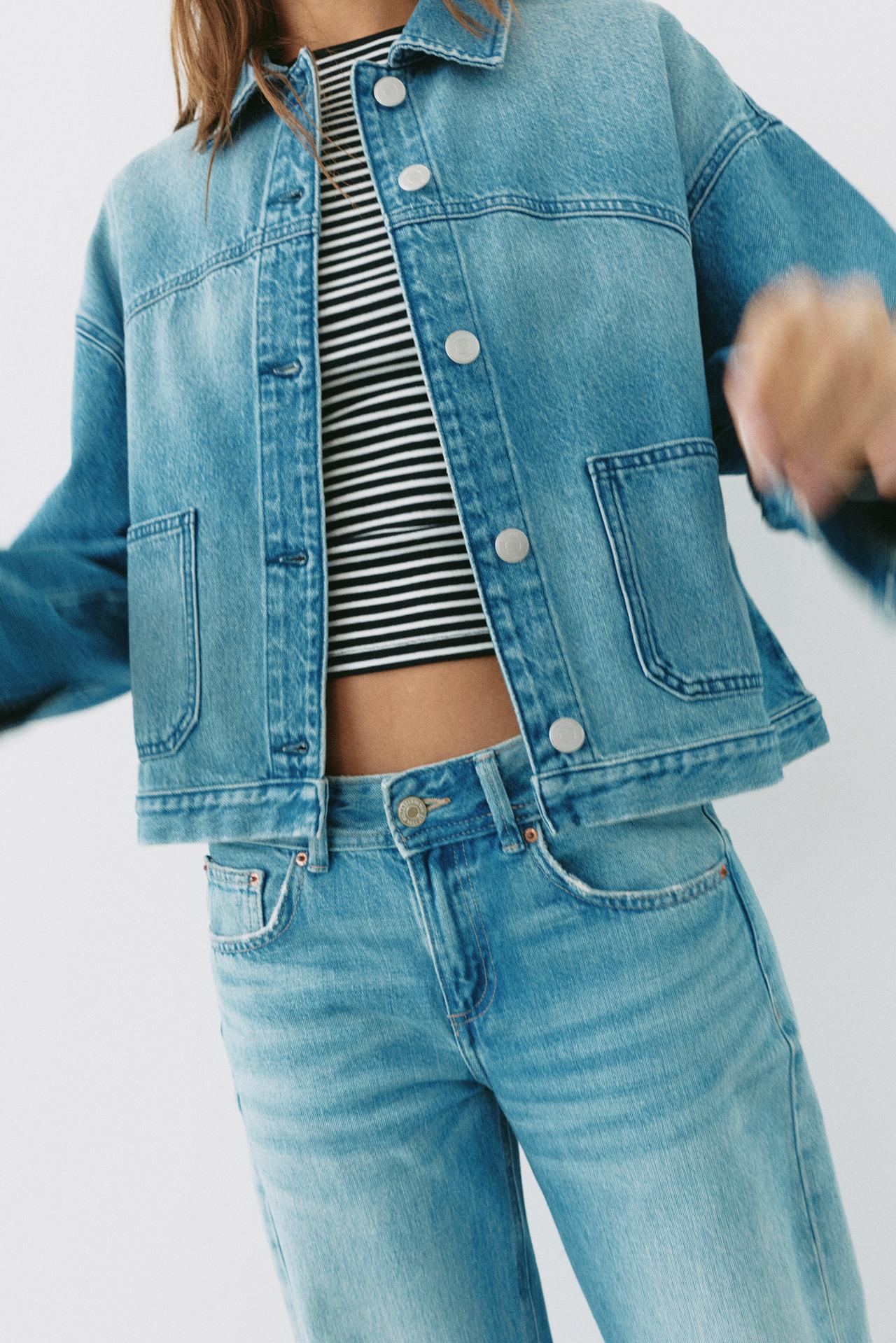 Boxy denim overshirt — Pale blue