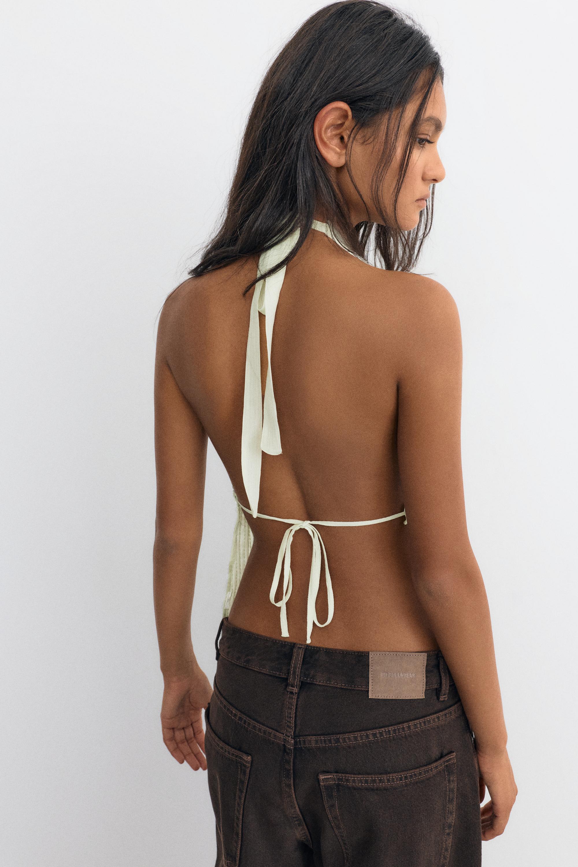 Pullu halter top - Görsel 16