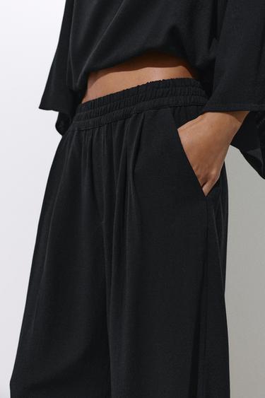 Flowing darted trousers — Black 3