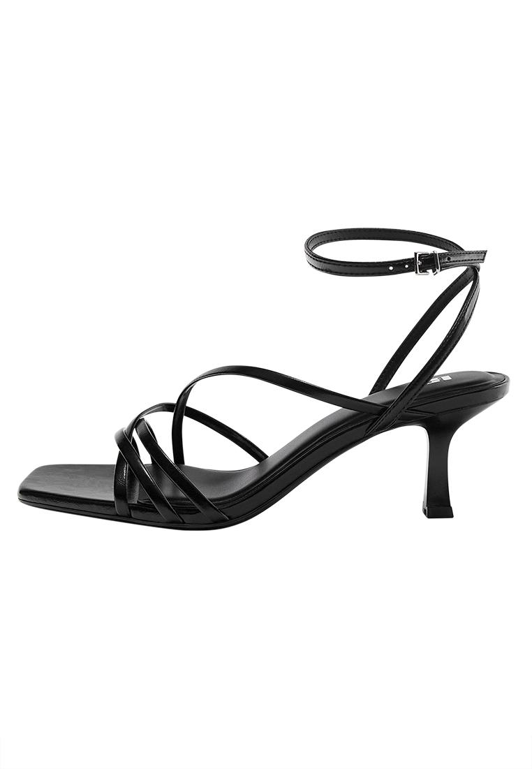Strappy high-heel sandals — Black