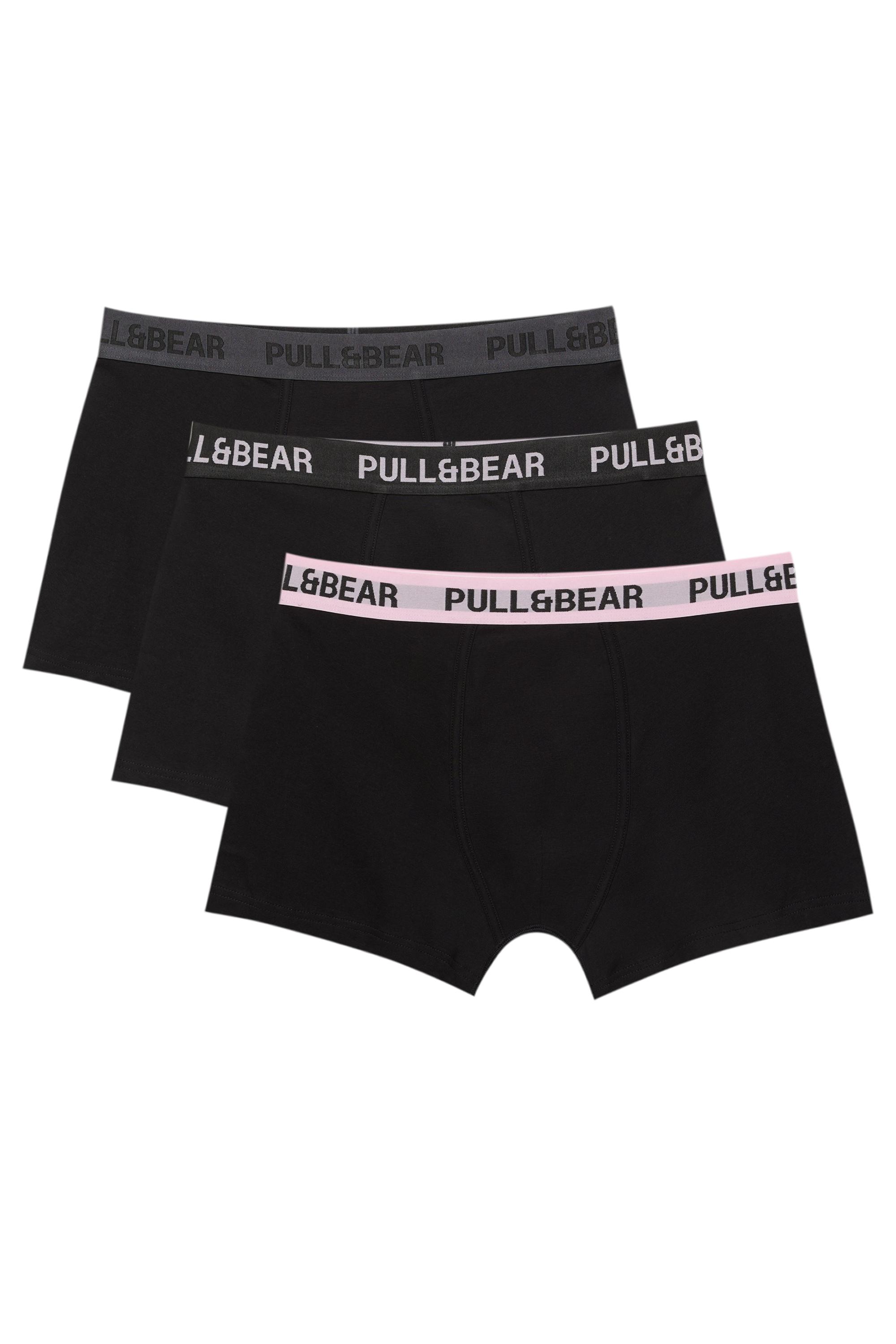 Pull&Bear 3'lü pembe belli boxer paketi görsel 4