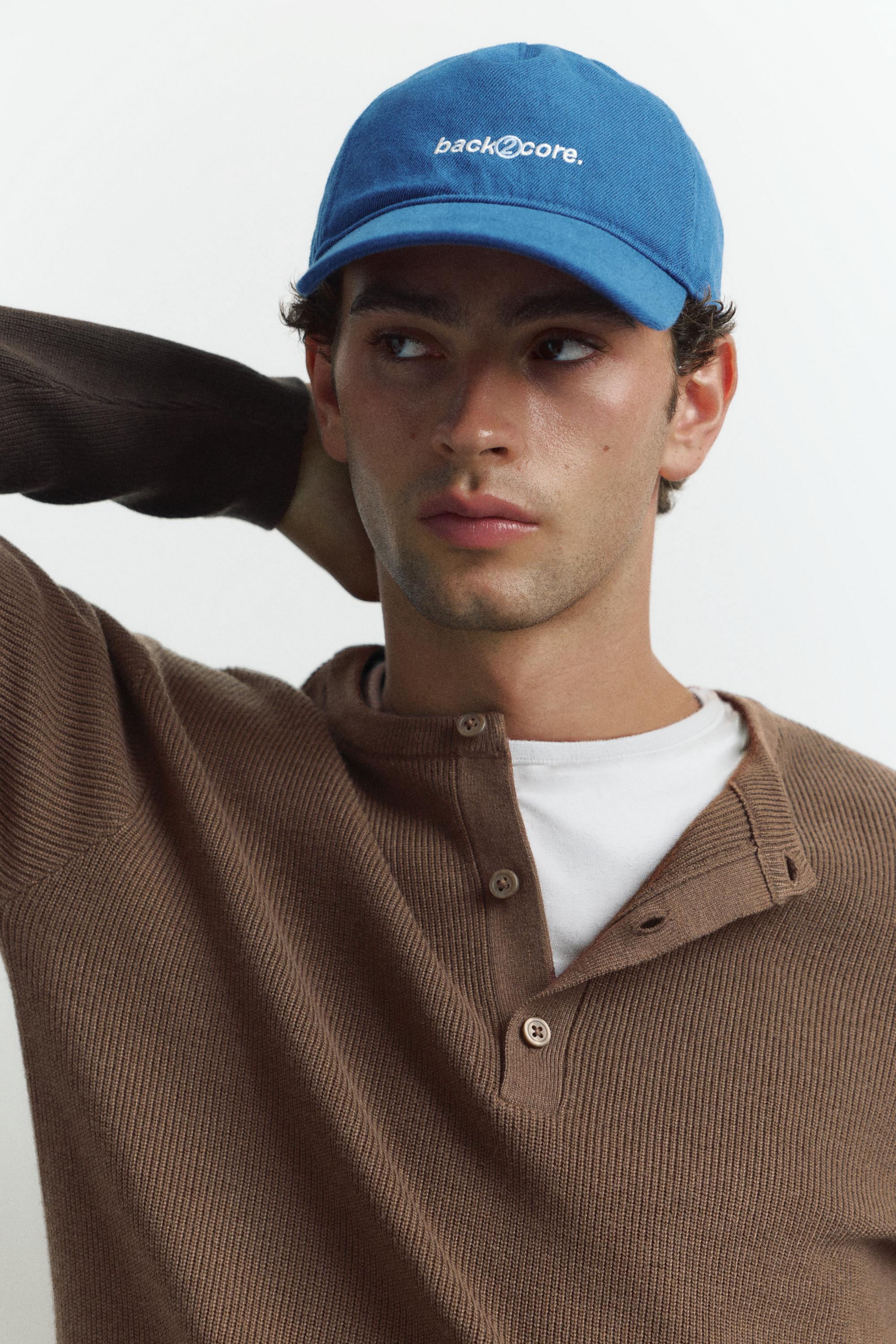 Henley neck jumper — Chocolate