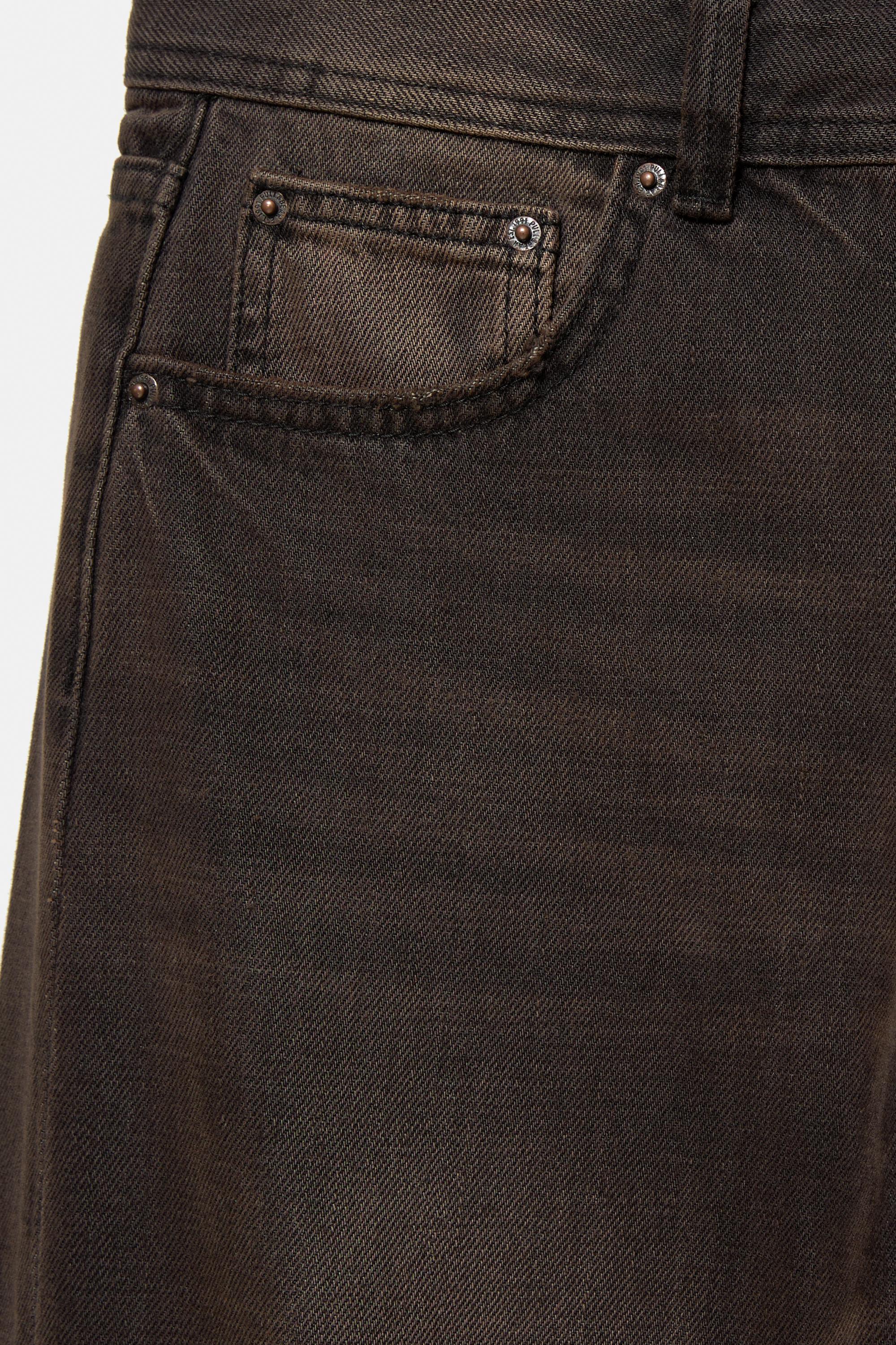 Low-rise straight-leg jeans — Dark brown