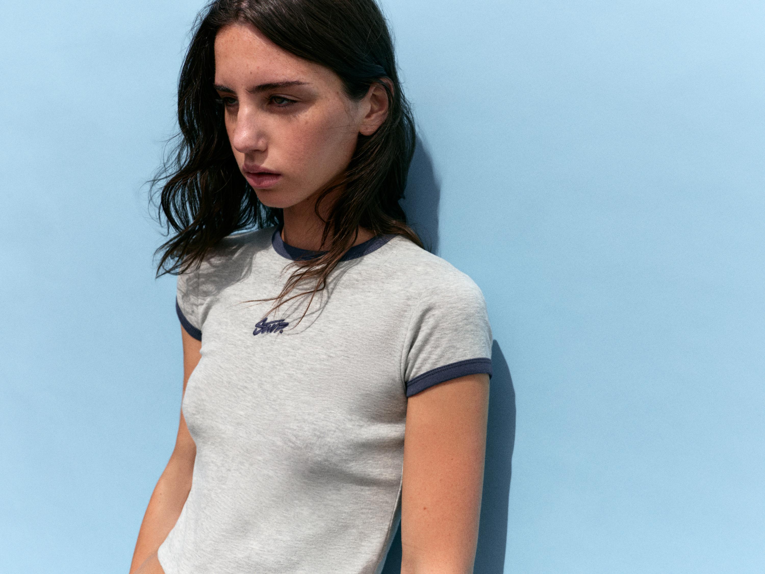 STWD graphic T-shirt — Grey marl