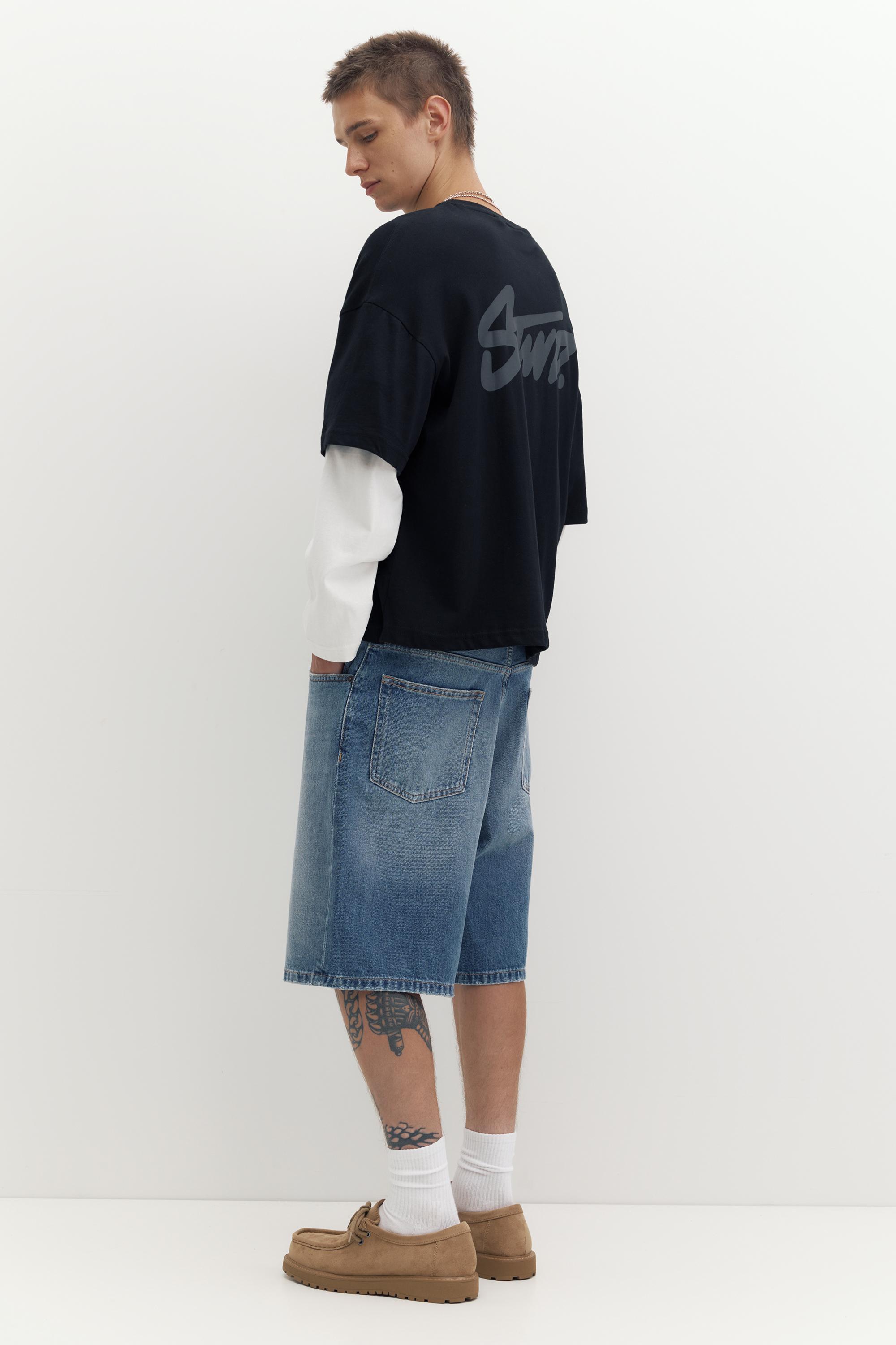Double sleeve T-shirt — Black