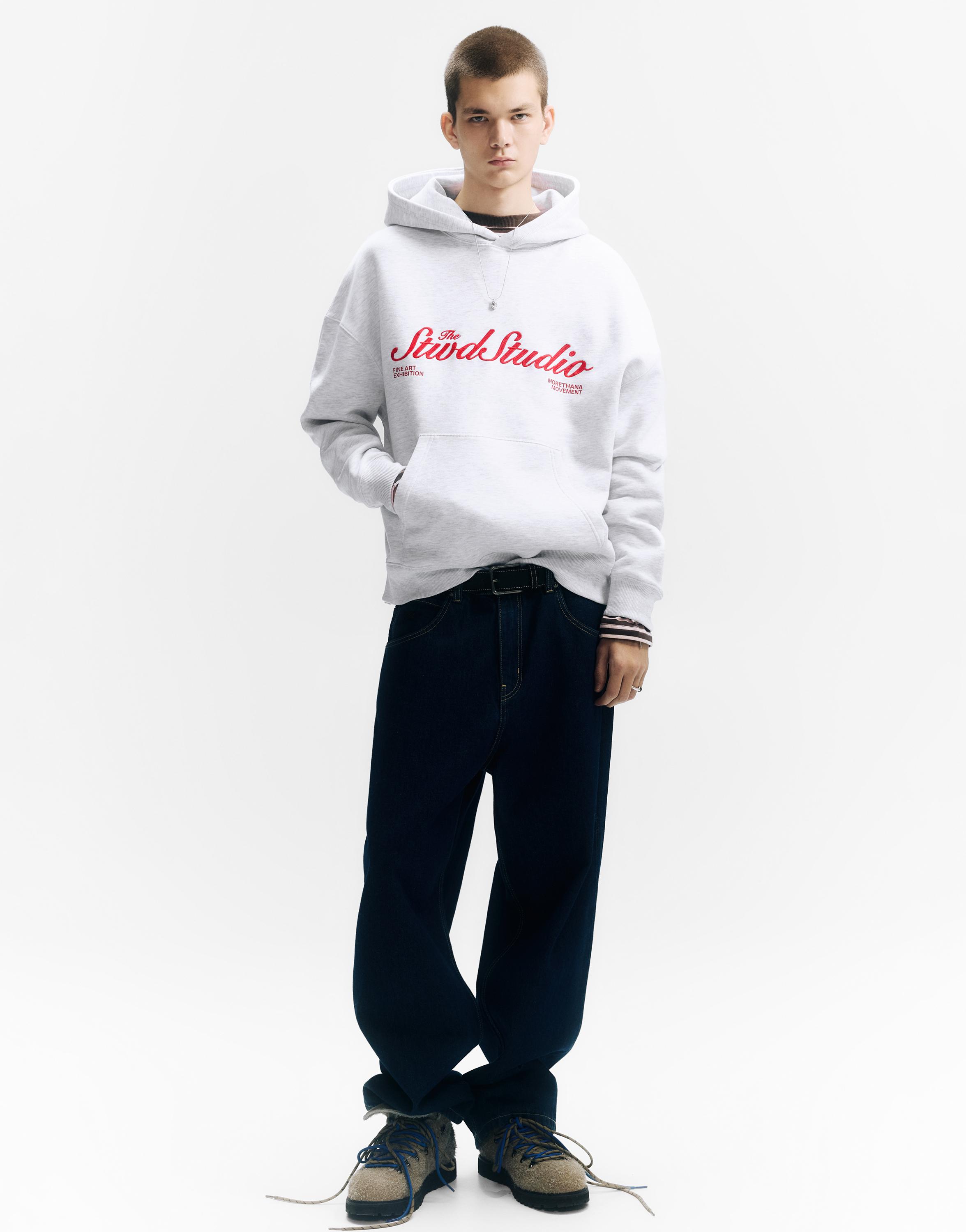 STWD Studio kapüşonlu sweatshirt - Görsel 8