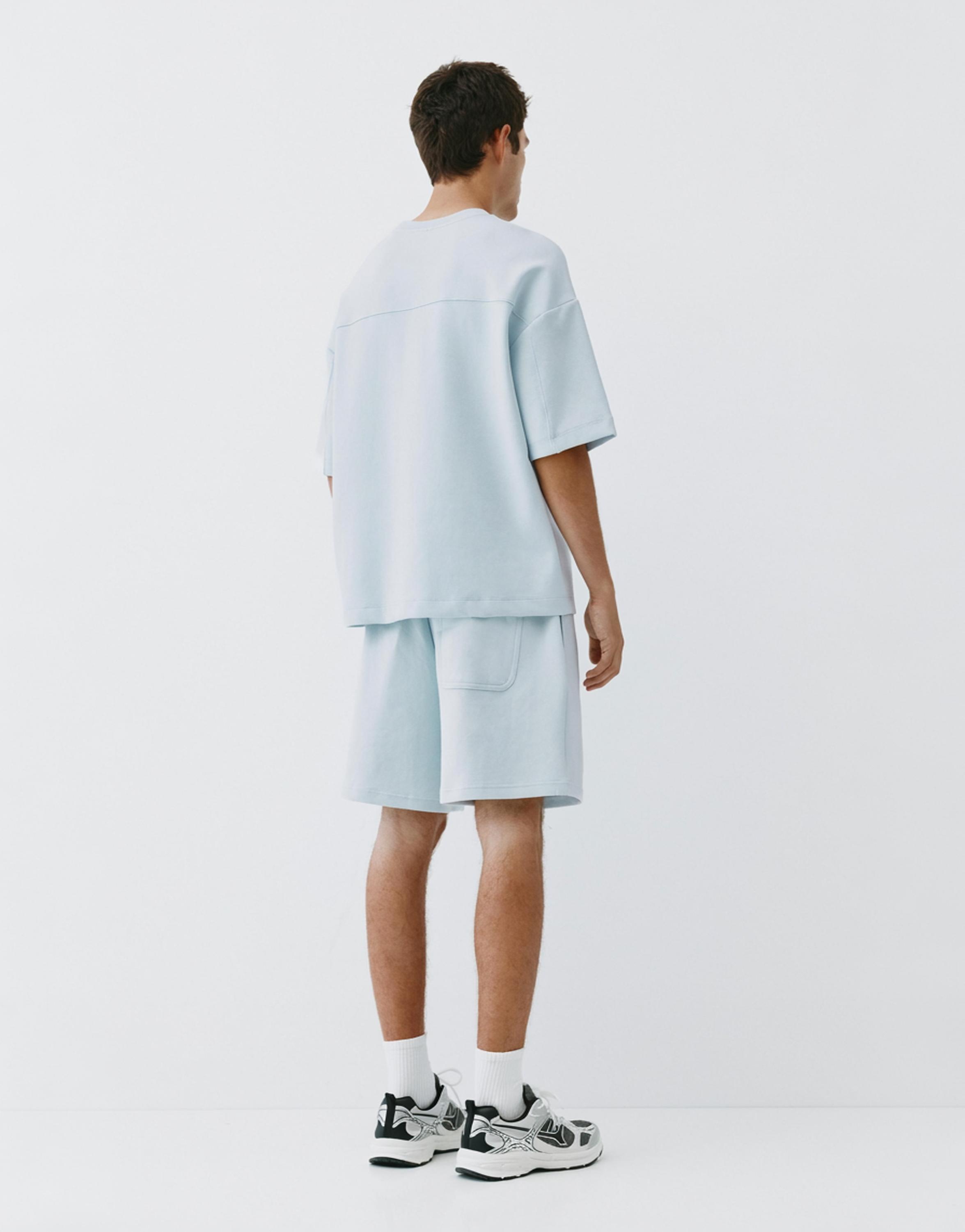 Interlock jogger Bermuda shorts — Sky blue