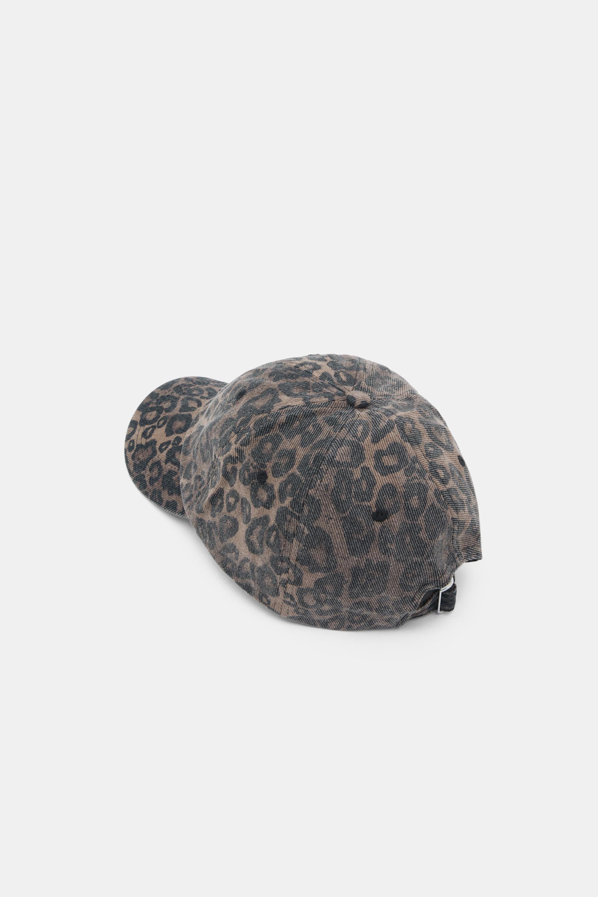 Leopar desenli şapka - Görsel 4