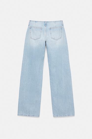 Low-rise straight-leg jeans — Pale blue 7