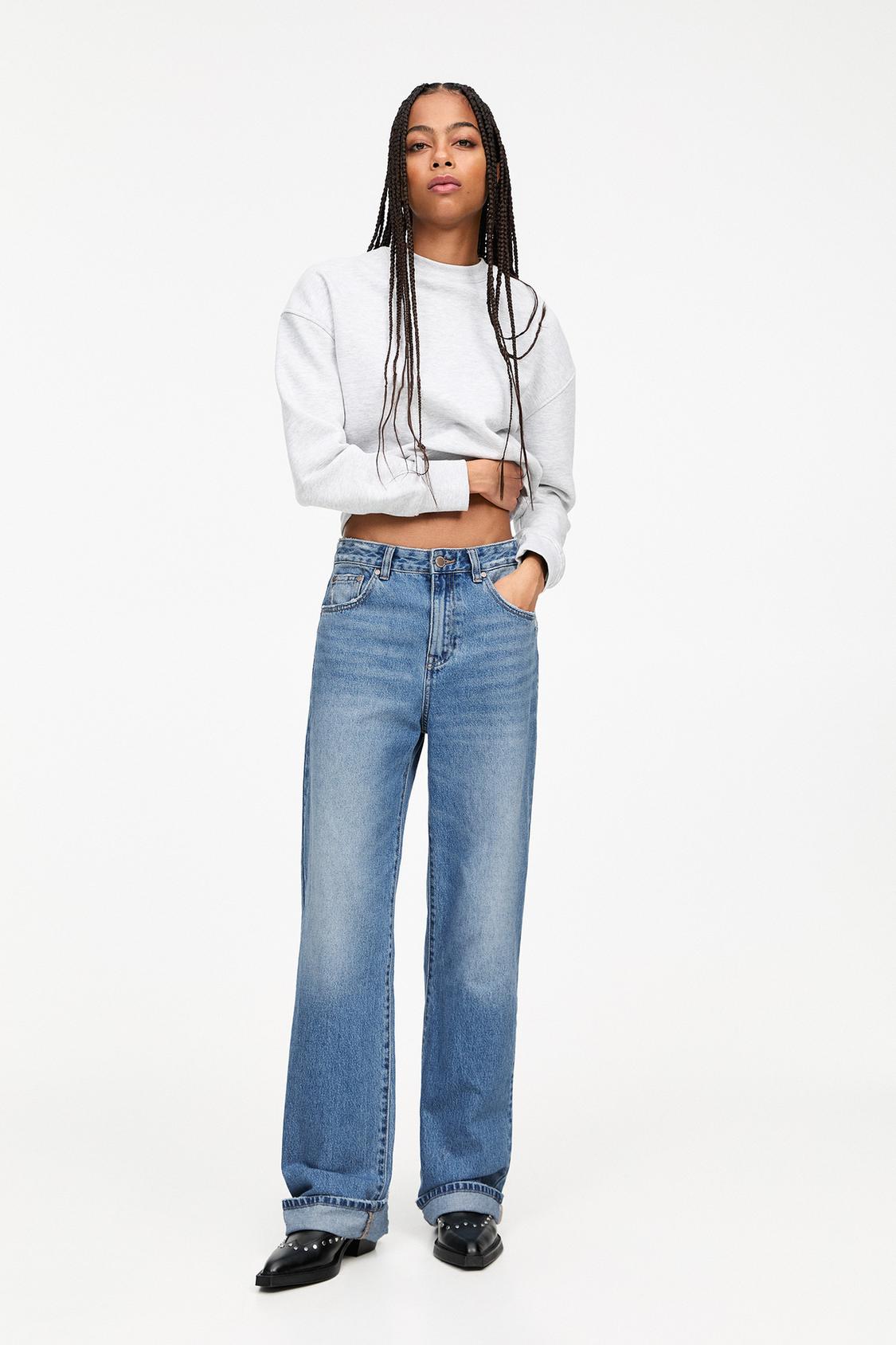 Pantalon Flare Vaqueros Campana Pull And Bear Combinar Pantalon