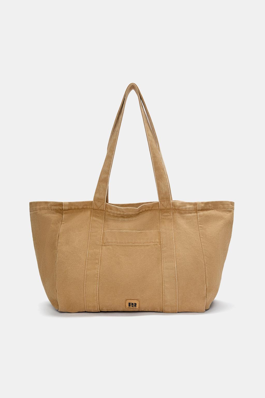 Borsa shopper in canvas PULL&BEAR - Main Image