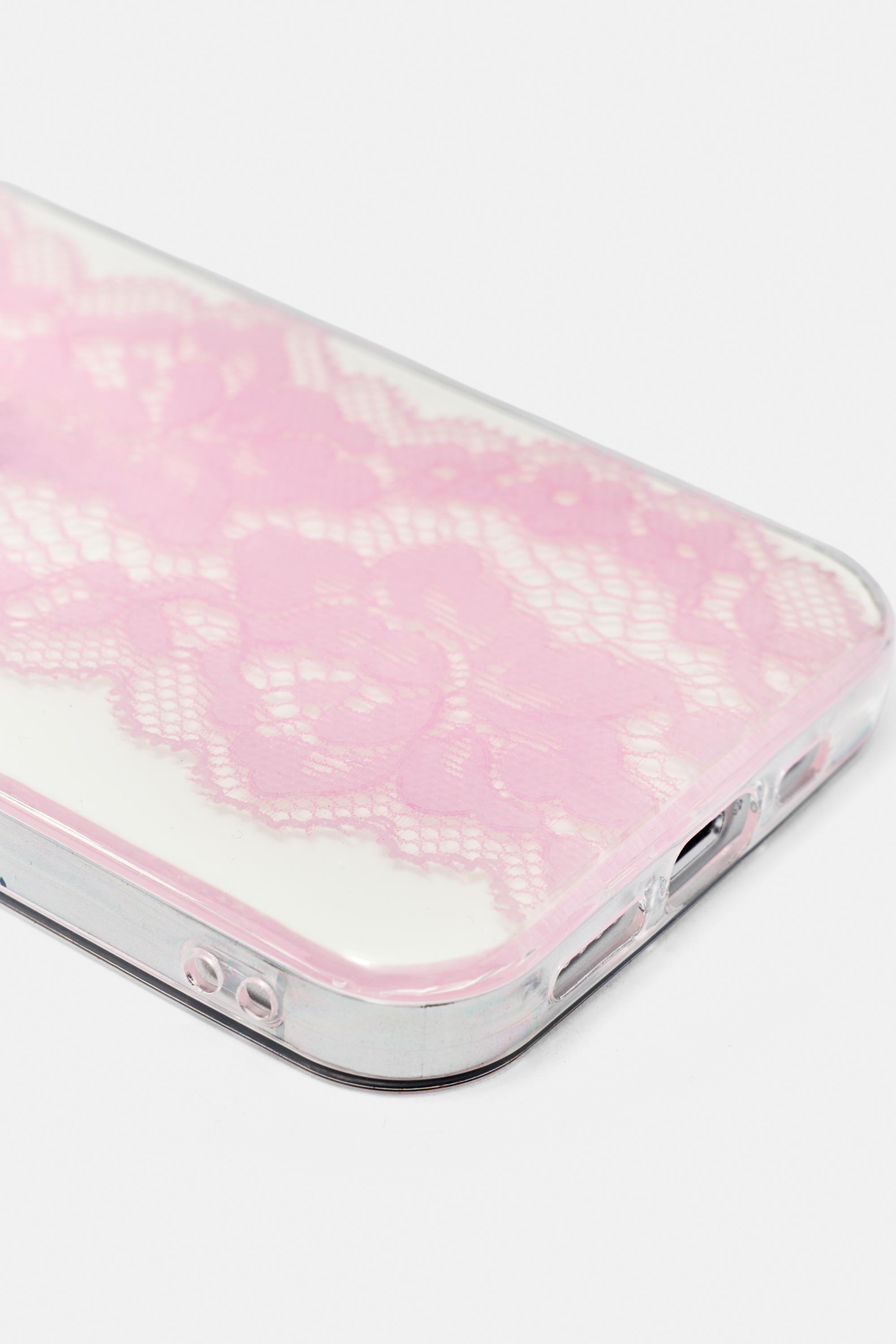 Lace iPhone case — Pink