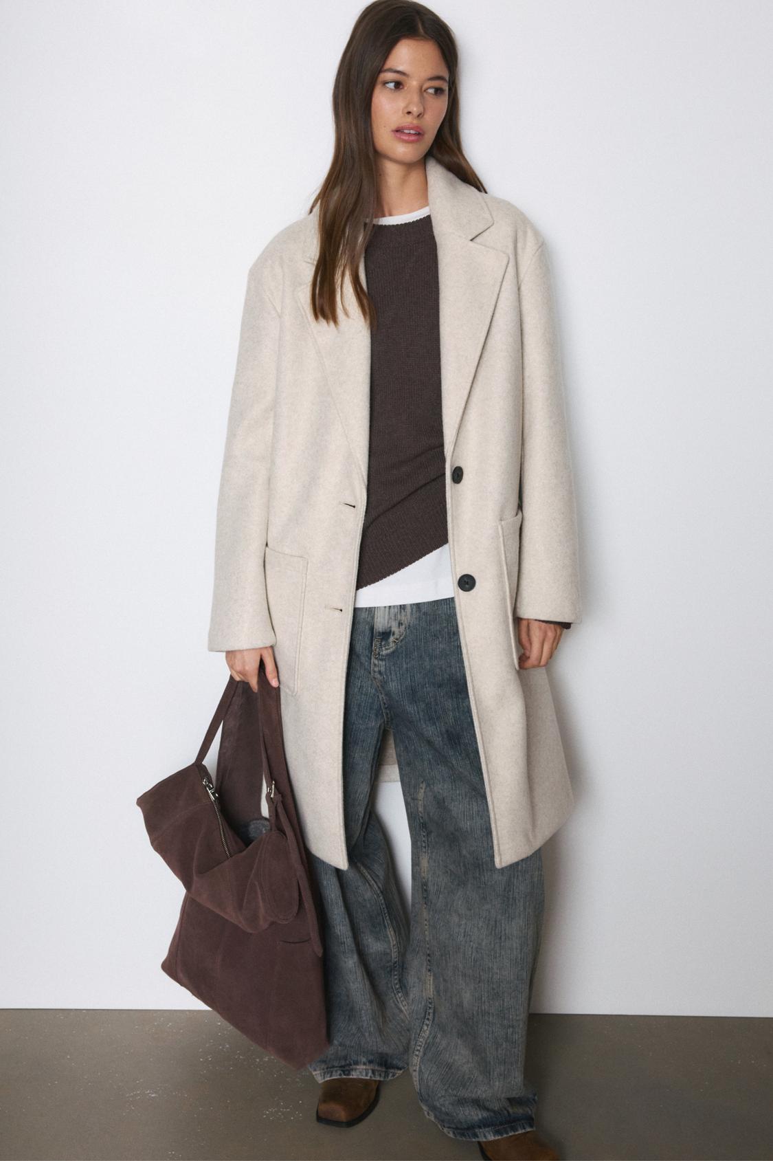 Abrigo Acolchado Chaqueta Negra Mujer Pull And Bear Cazadora